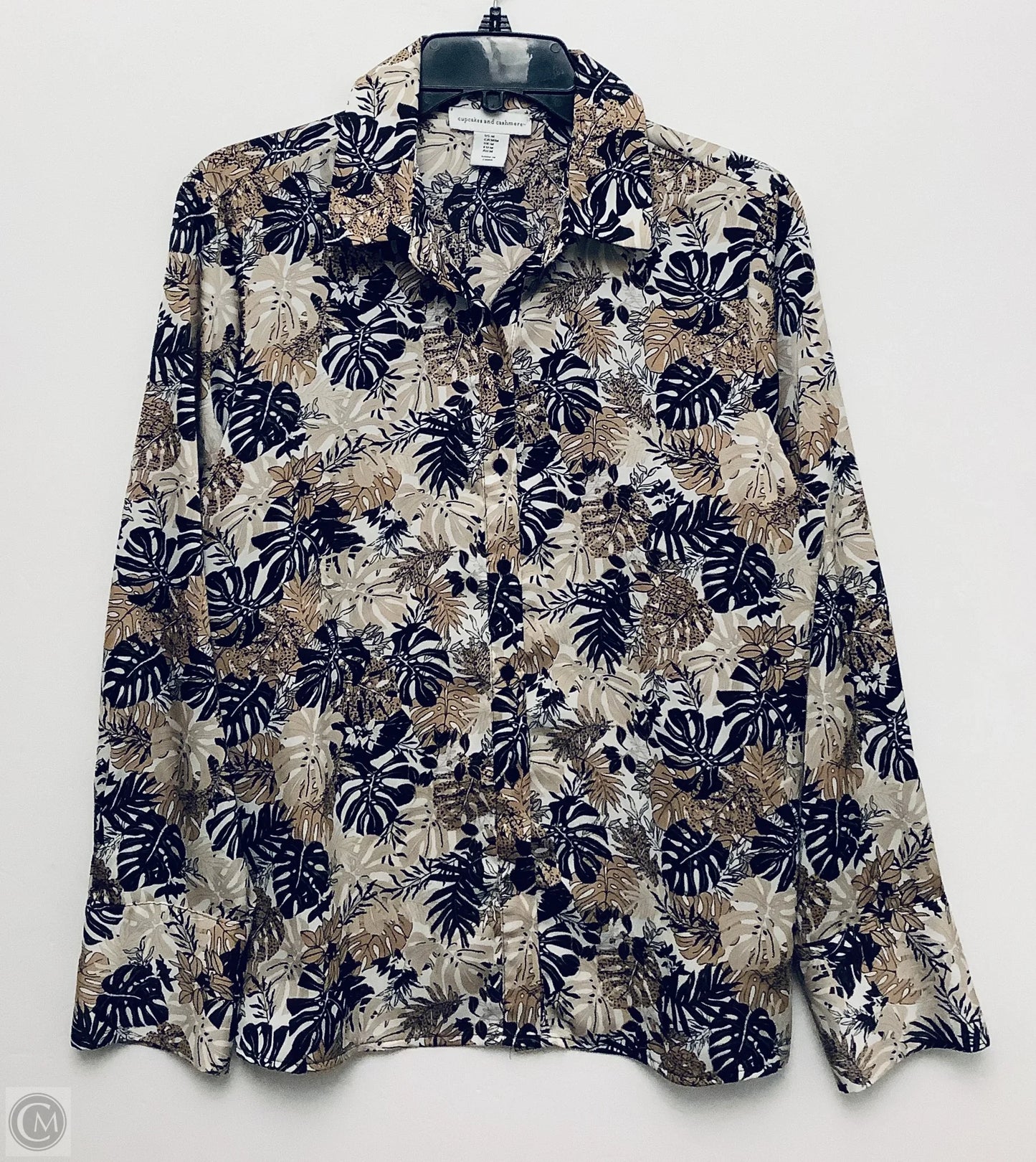 Top Long Sleeve By Cupcakes And Cashmere In Brown, Size: M
