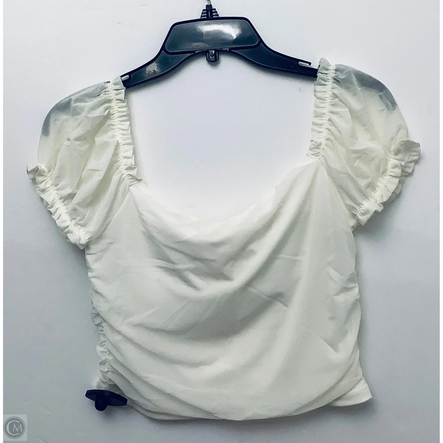 Top Short Sleeve By Clothes Mentor In White, Size: L