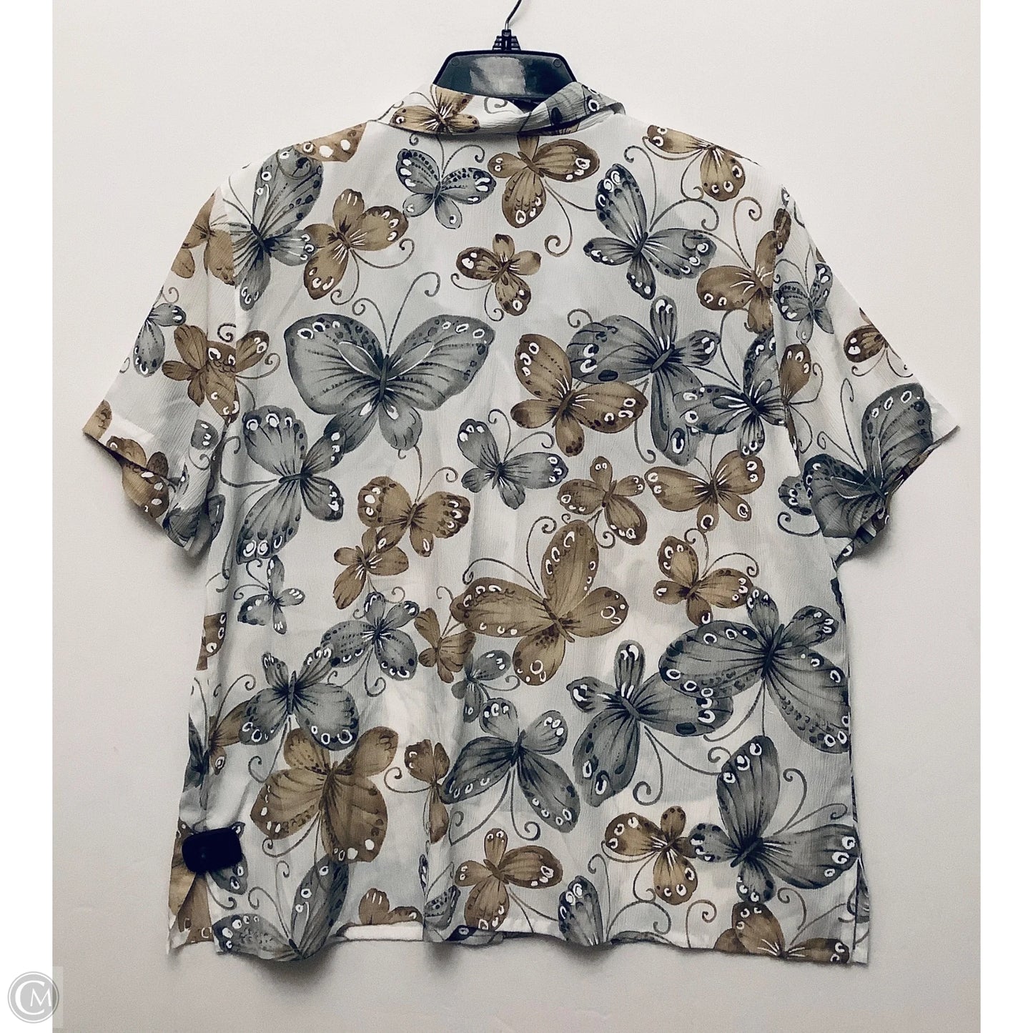 Top Short Sleeve By Alfred Dunner In White, Size: Xl