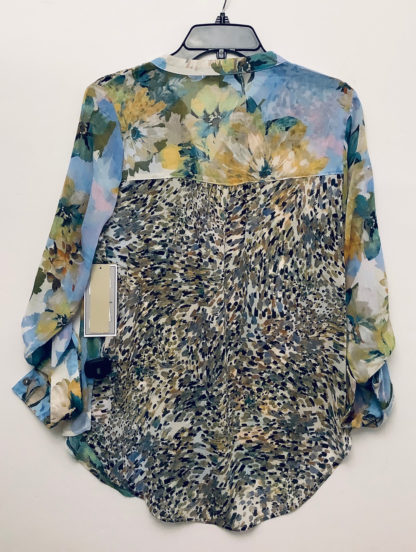 Top 3/4 Sleeve By Figuero & Flower In Floral Print, Size: S