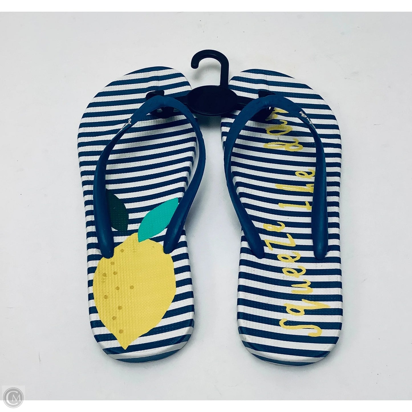 Sandals Flip Flops By Joules In Striped Pattern, Size: 8