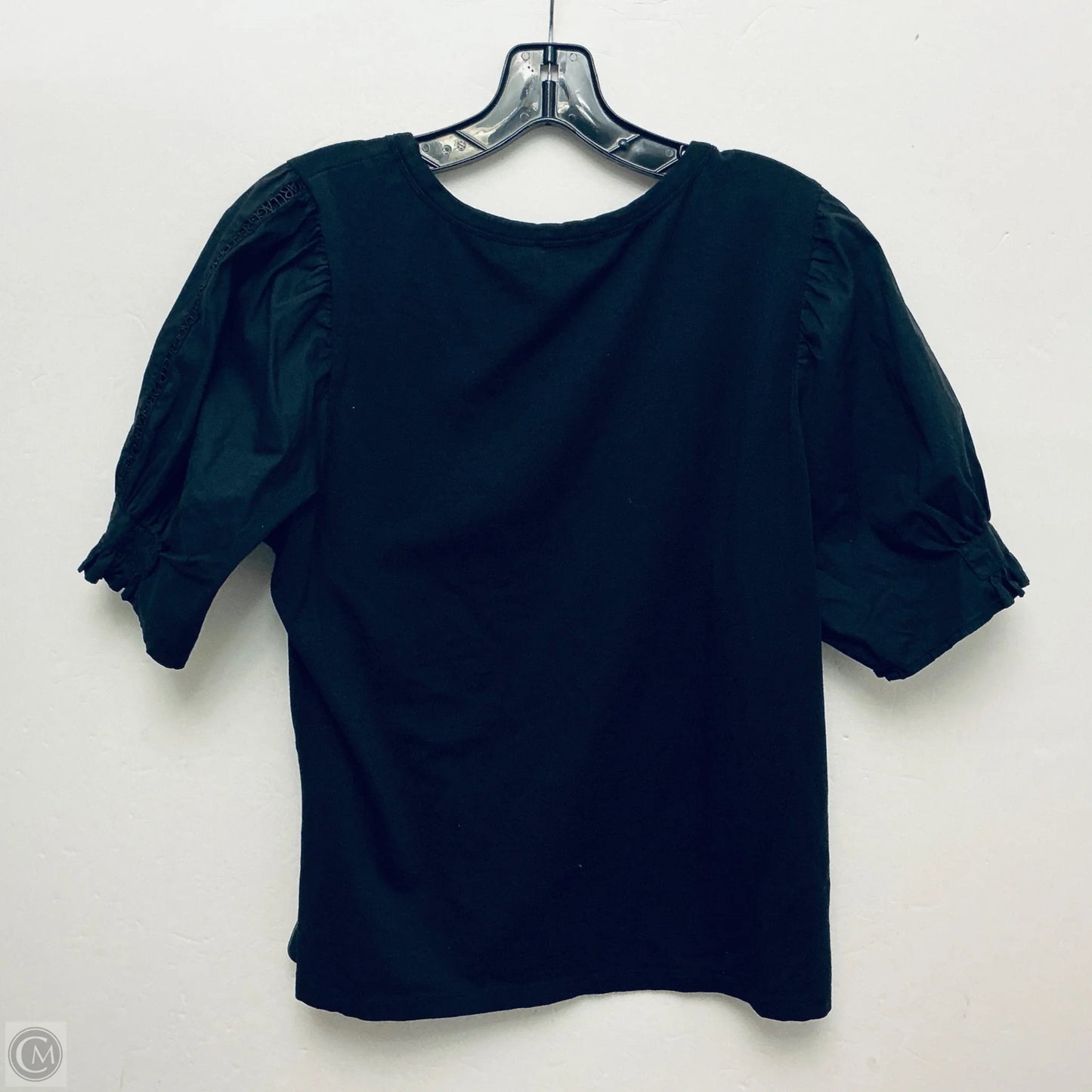 Top Short Sleeve Designer By Karl Lagerfeld In Black, Size: Xl
