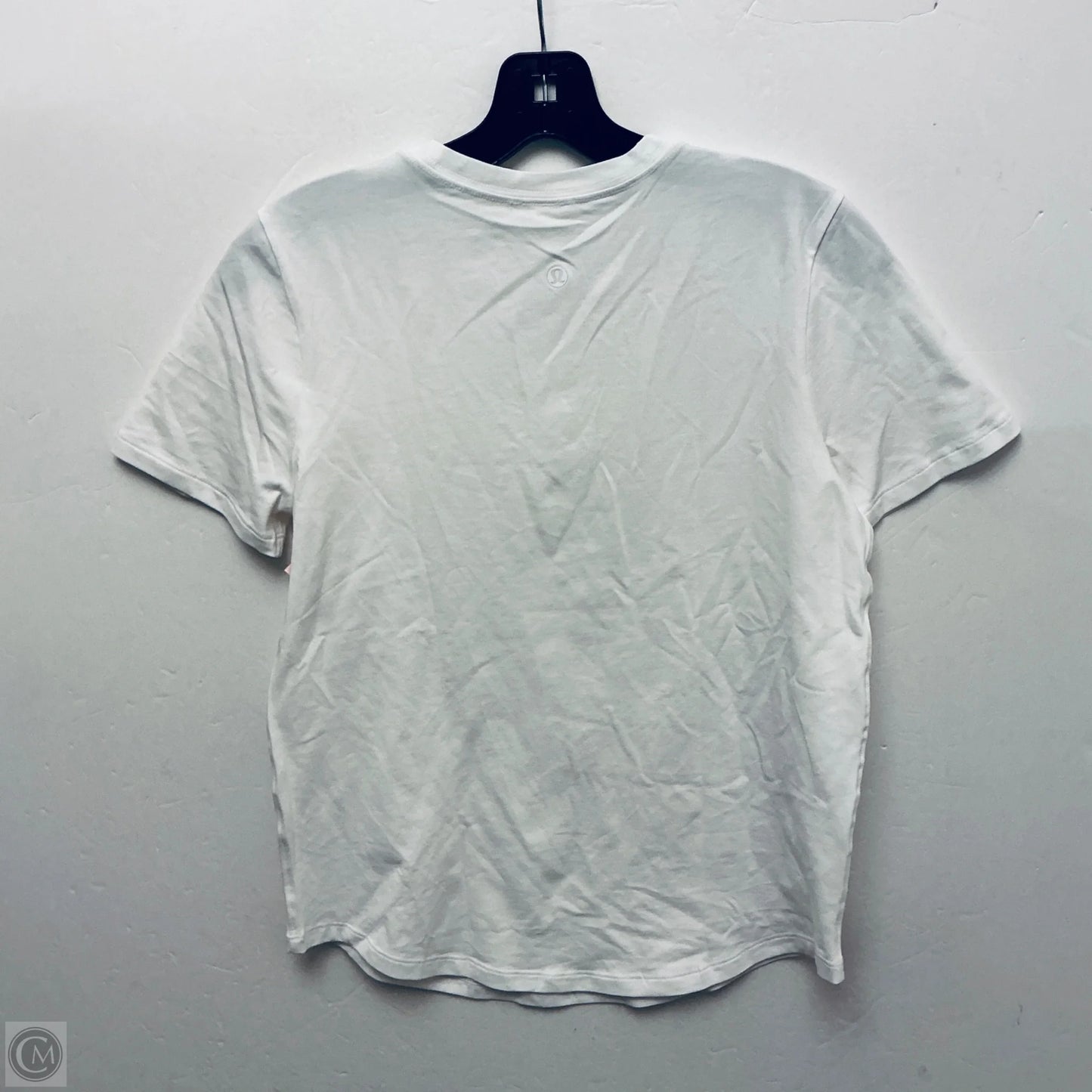 Athletic Top Short Sleeve By Lululemon In White, Size: 4