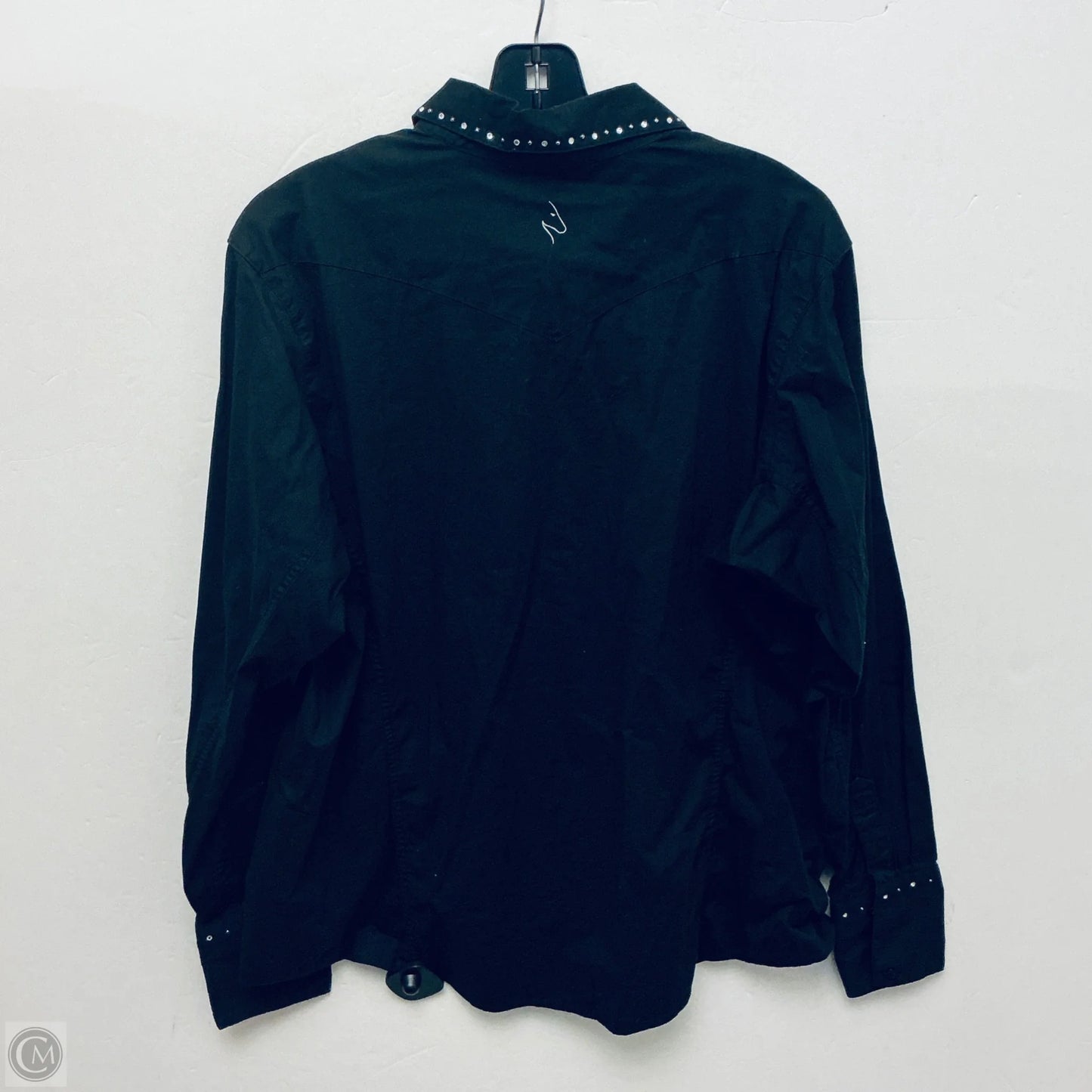 Top Long Sleeve By Wrangler In Black, Size: Xl