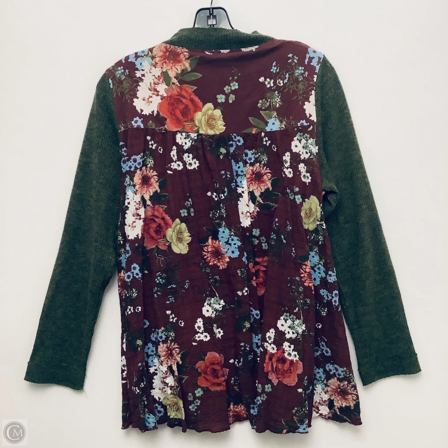Top Long Sleeve By Ivy Jane In Green & Purple, Size: M