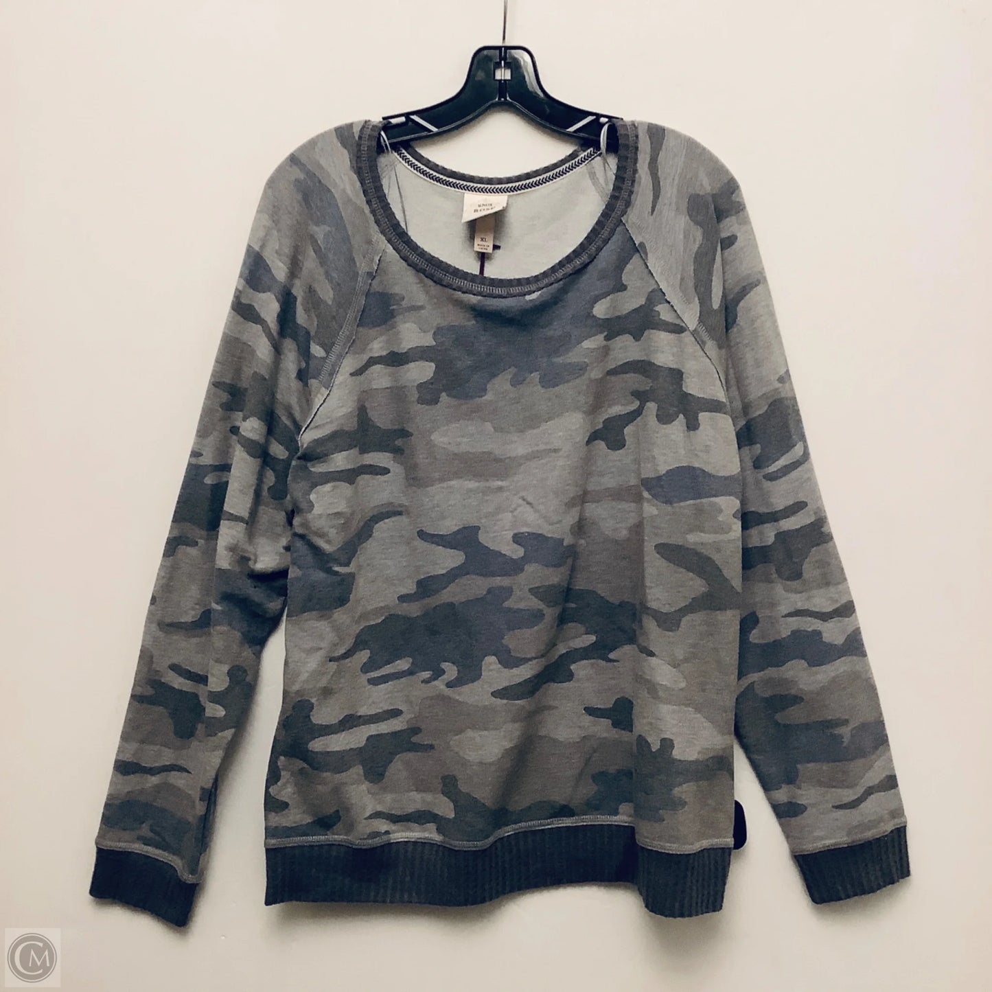 Top Long Sleeve By Knox Rose In Camouflage Print, Size: Xl