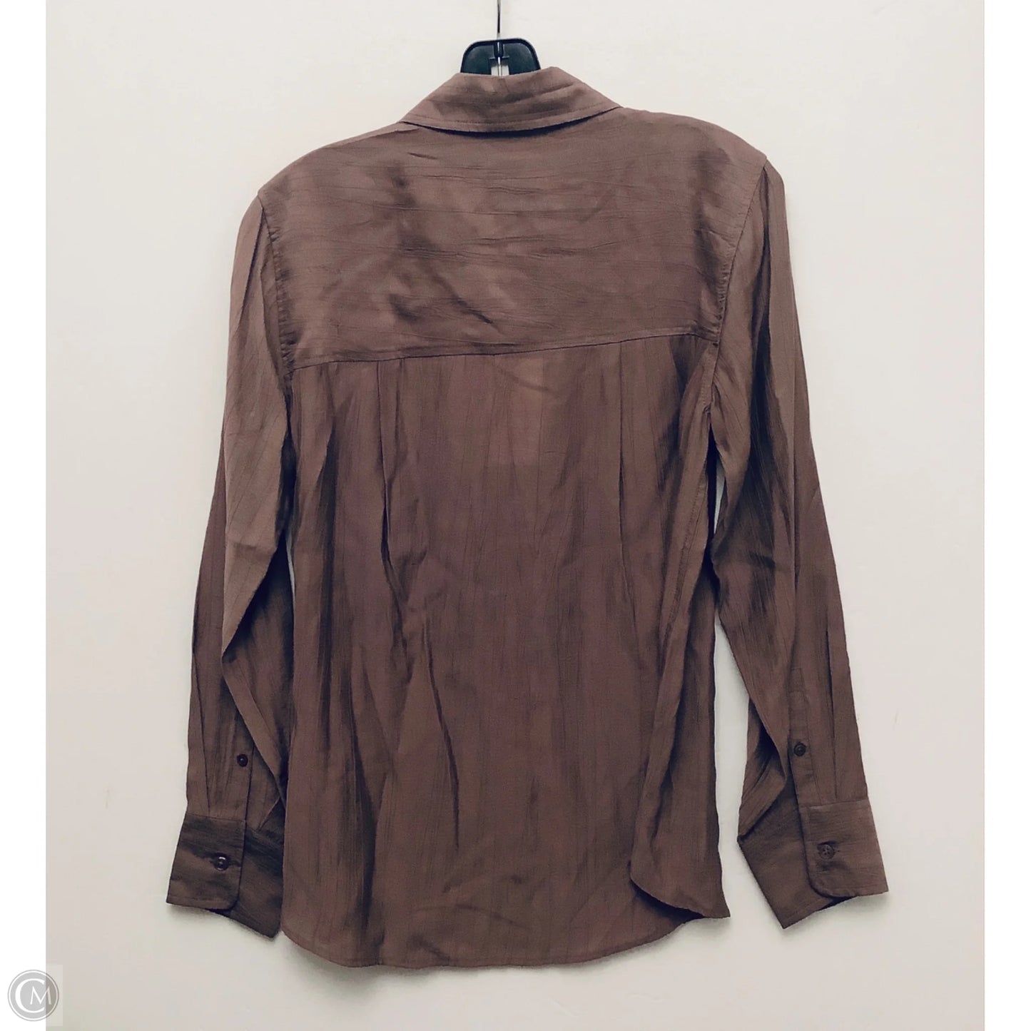 Top Long Sleeve By A New Day In Brown, Size: Xs