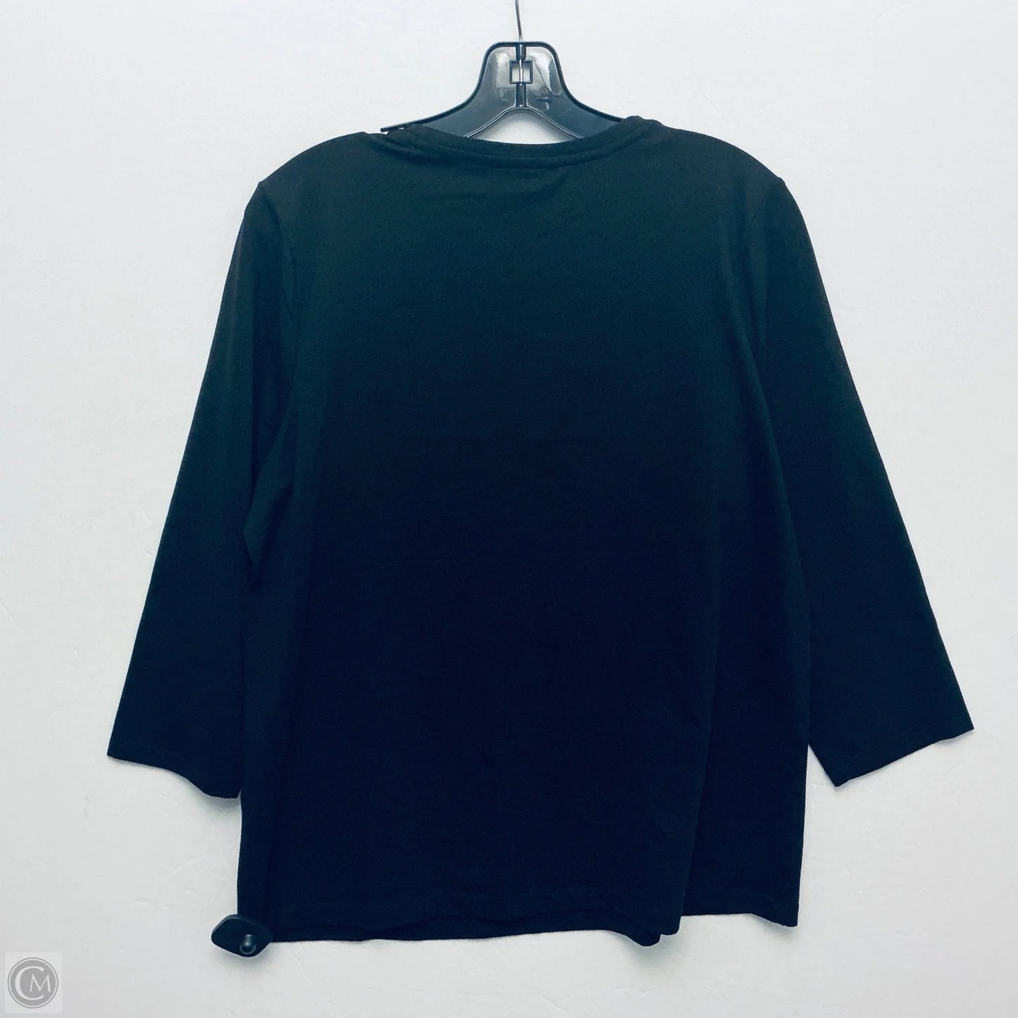 Top Long Sleeve By Chicos In Black, Size: L