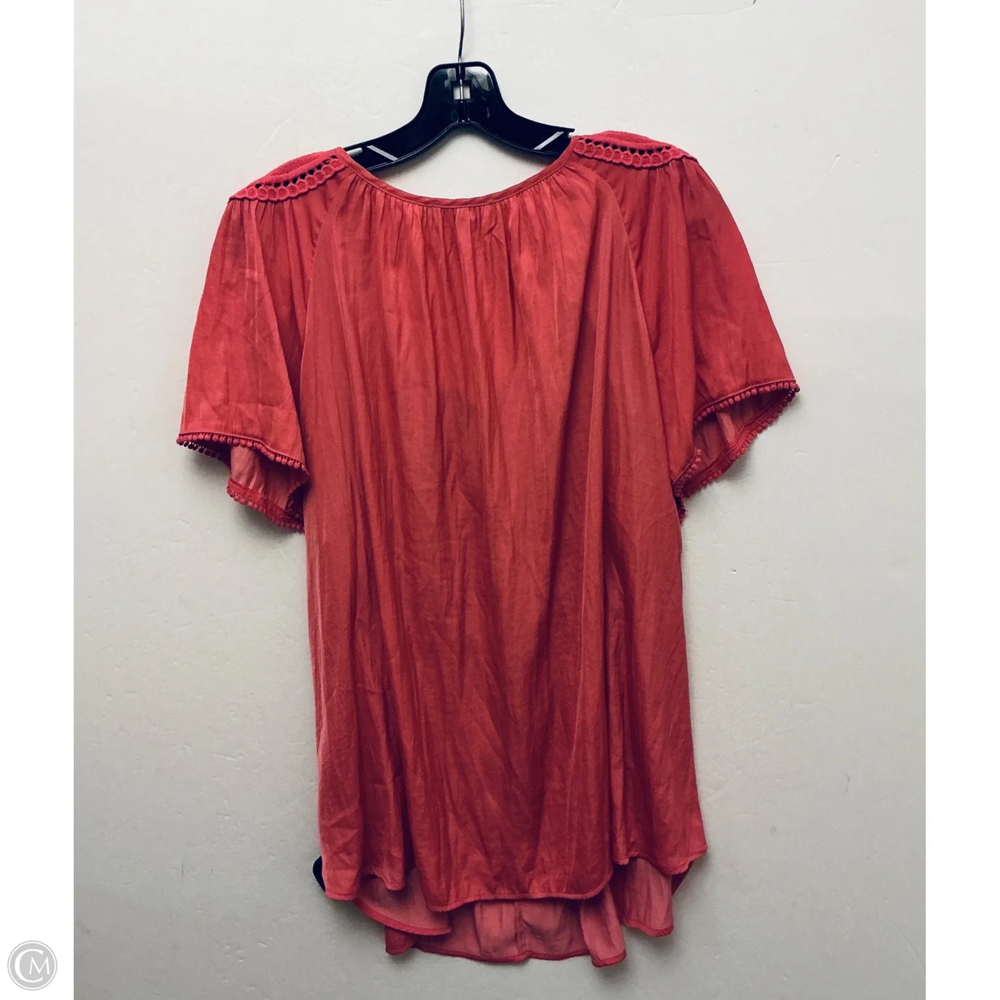 Top Short Sleeve By Philosophy In Pink, Size: 3x