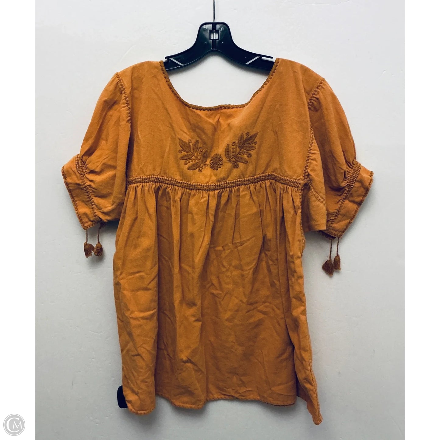 Top Short Sleeve By Clothes Mentor In Yellow, Size: 3x