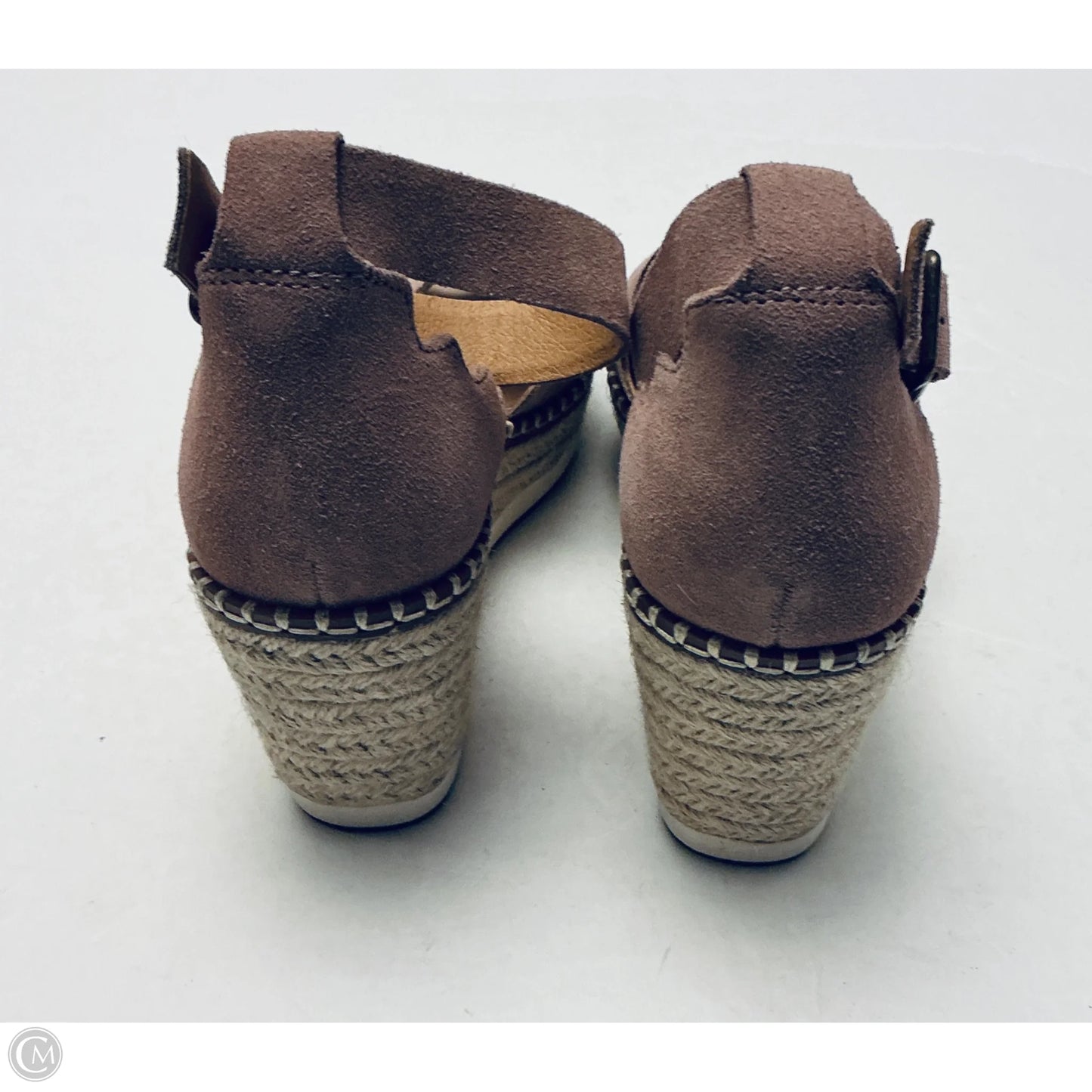 Shoes Heels Wedge By Crown Vintage In Taupe, Size: 8.5
