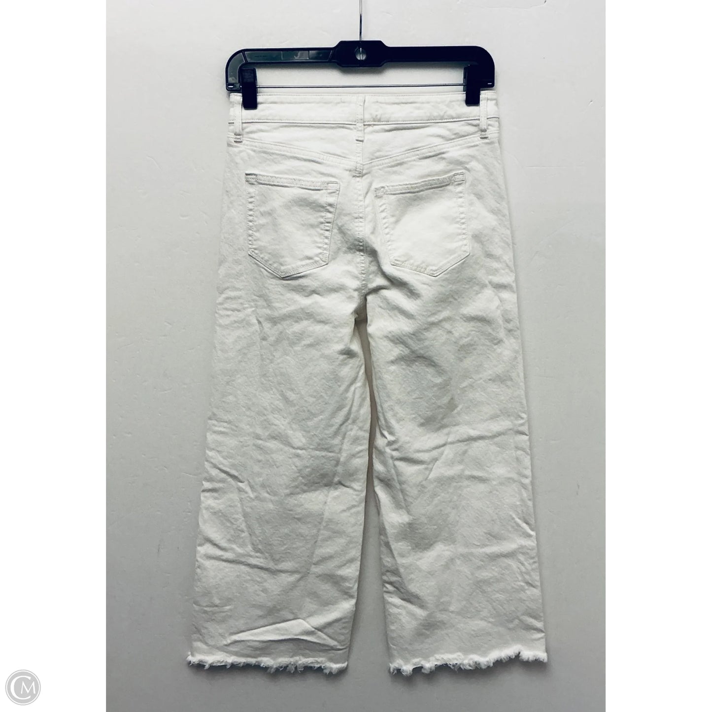 Jeans Wide Leg By Loft In White Denim, Size: 0