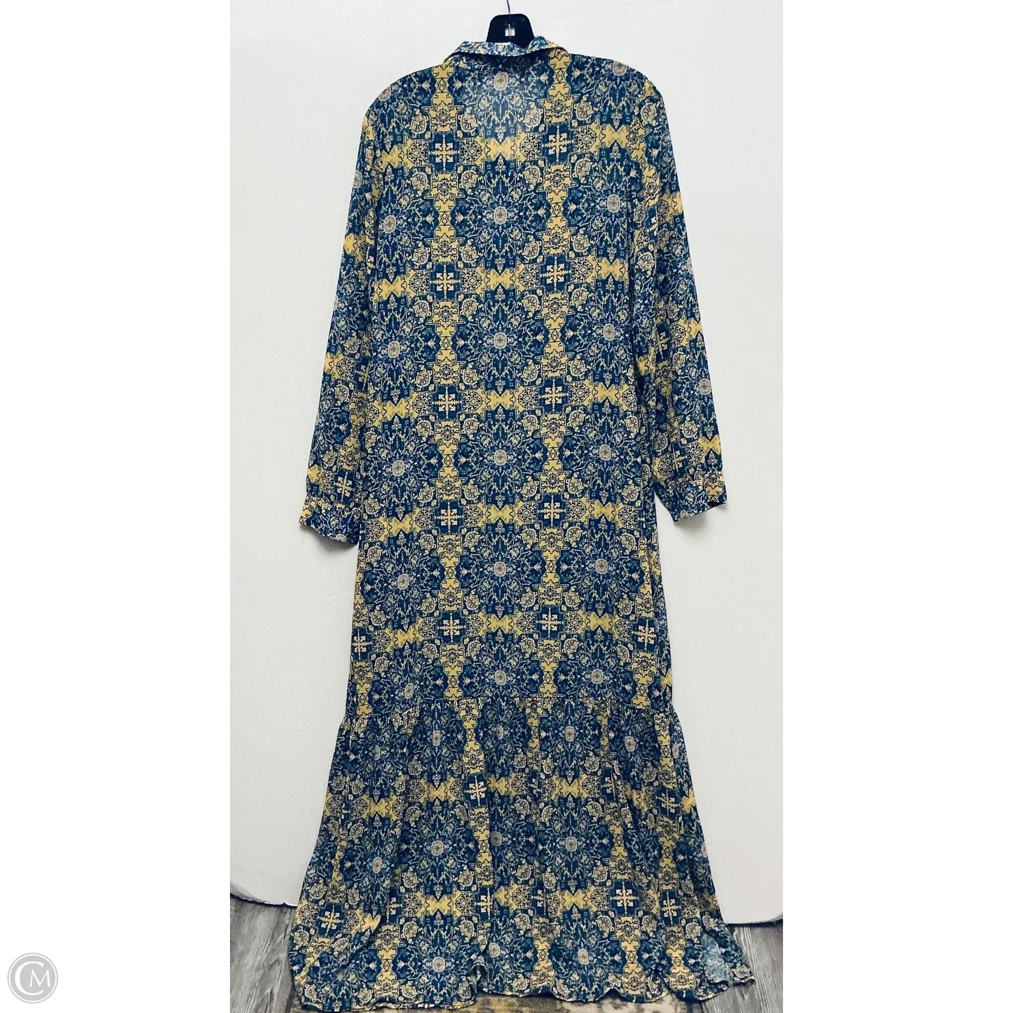 Dress Casual Maxi By For Love & Lemons In Blue & Yellow, Size: Xl