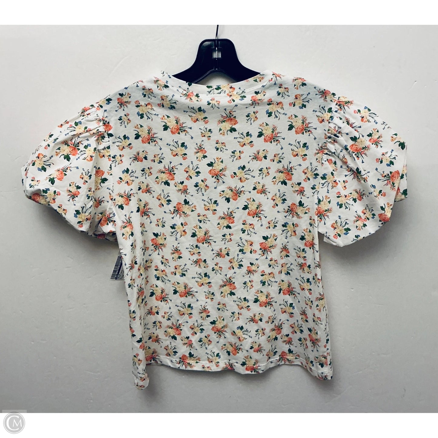 Top Short Sleeve By Zara In Floral Print, Size: S