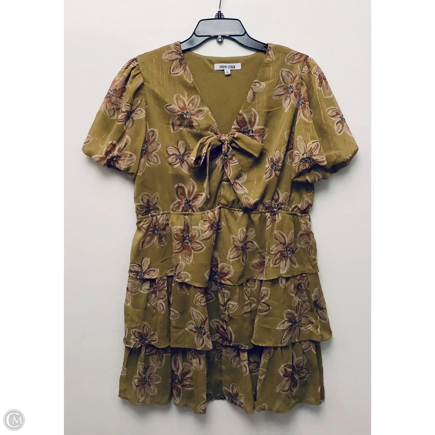 Dress Casual Short By Mimi Chica In Yellow, Size: Xl