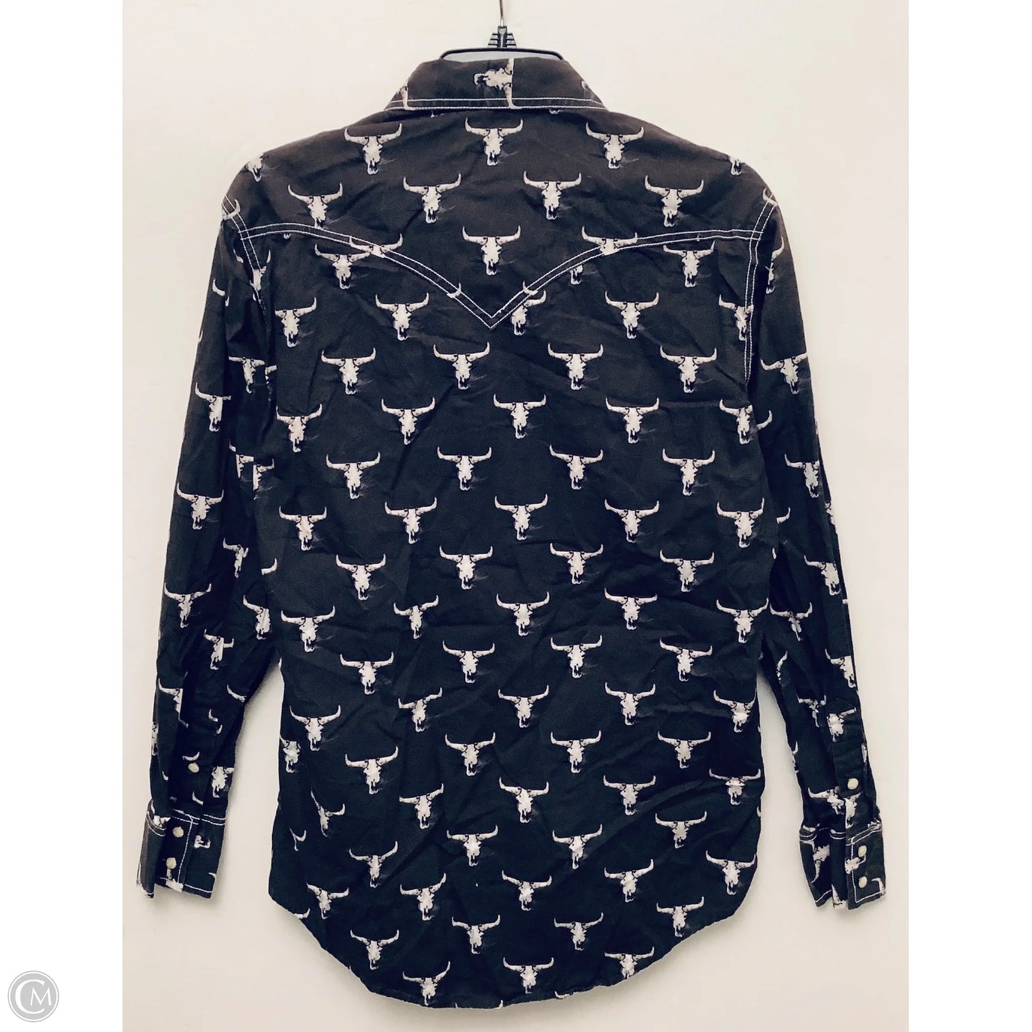 Top Long Sleeve By Cme In Grey, Size: S