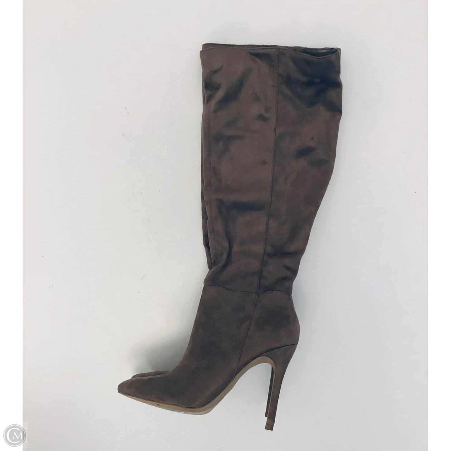 Boots Knee Heels By Charles By Charles David In Taupe, Size: 7.5
