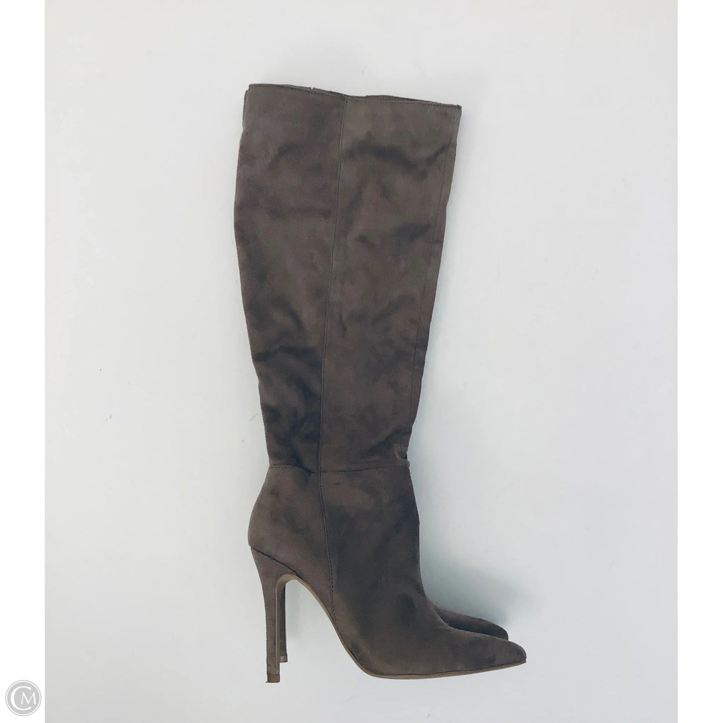 Boots Knee Heels By Charles By Charles David In Taupe, Size: 7.5