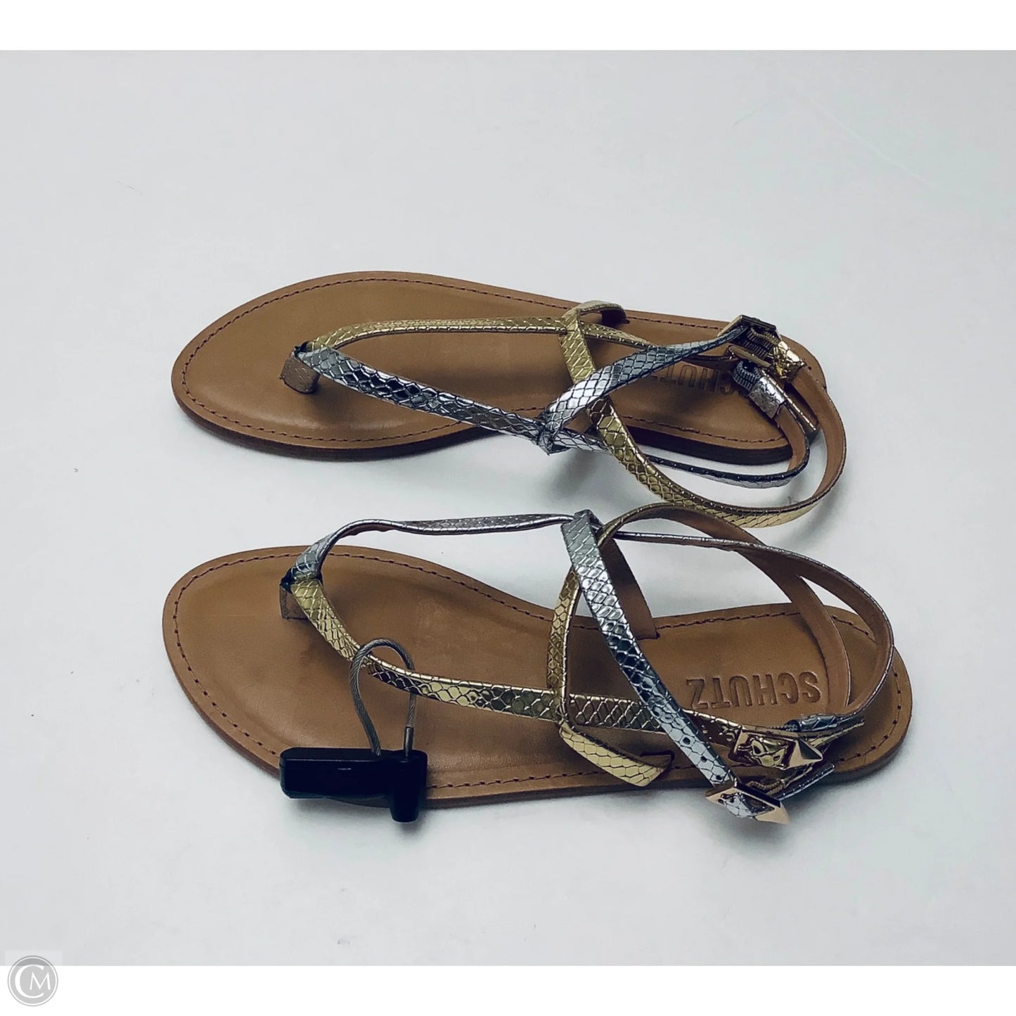 Sandals Flats By Cme In Gold & Silver, Size: 7.5