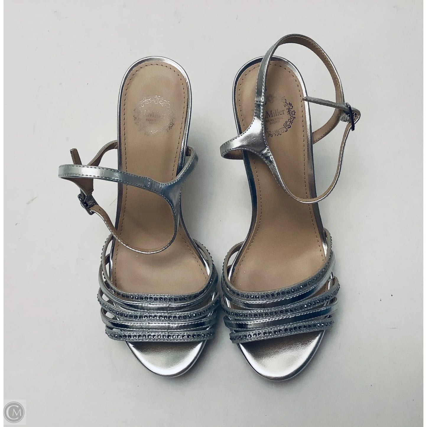 Sandals Heels Wedge By Gianni Bini In Striped Pattern, Size: 8