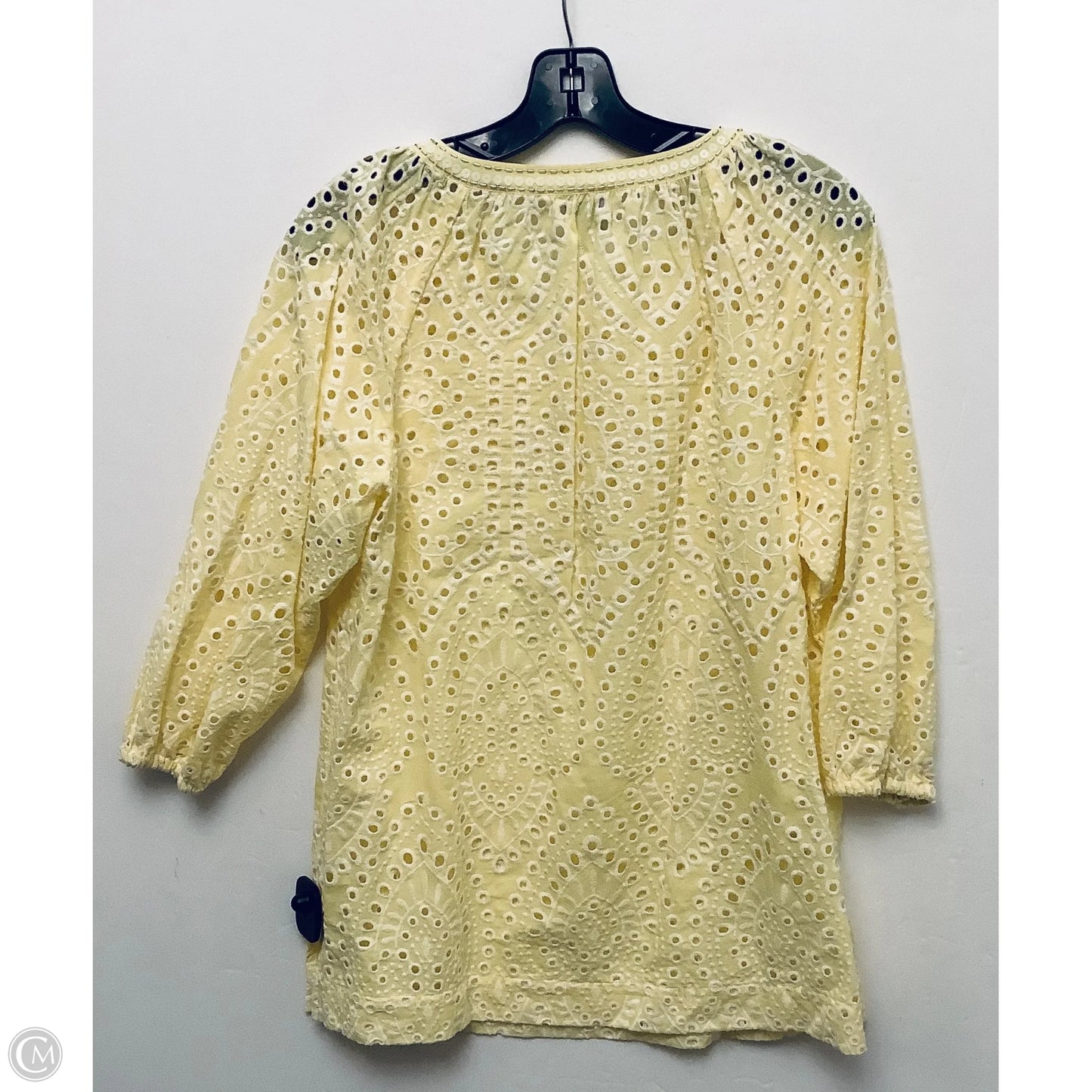 Top Long Sleeve By Chicos In Yellow, Size: S