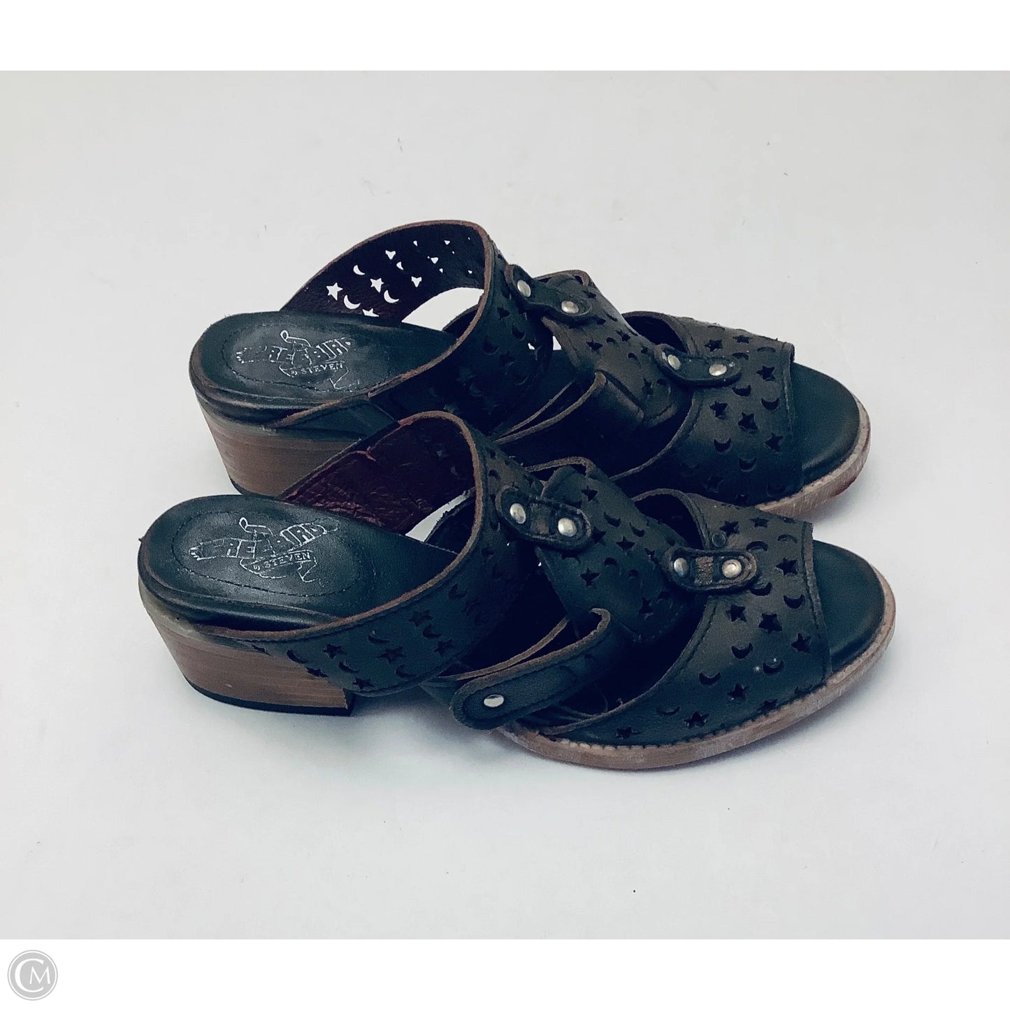 Sandals Heels Block By Freebird In Brown, Size: 9