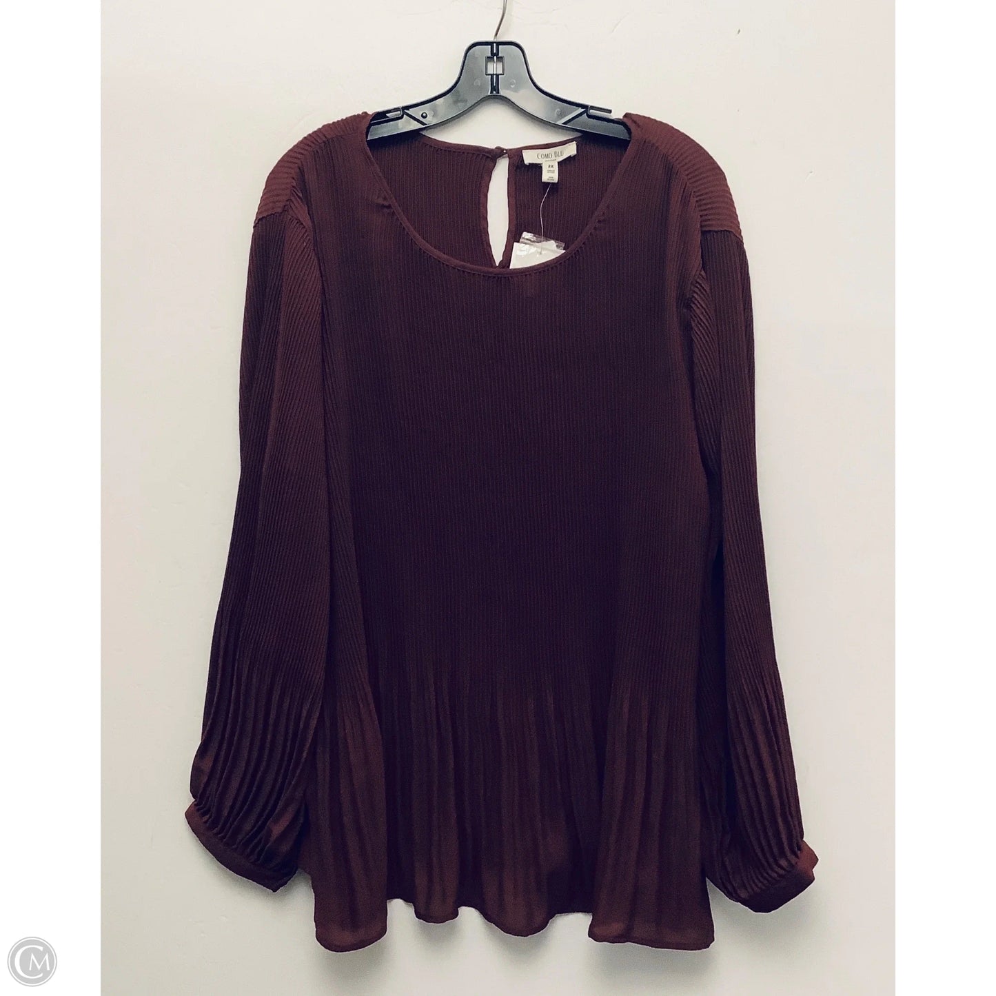 Top Long Sleeve By Cme In Purple, Size: 2x
