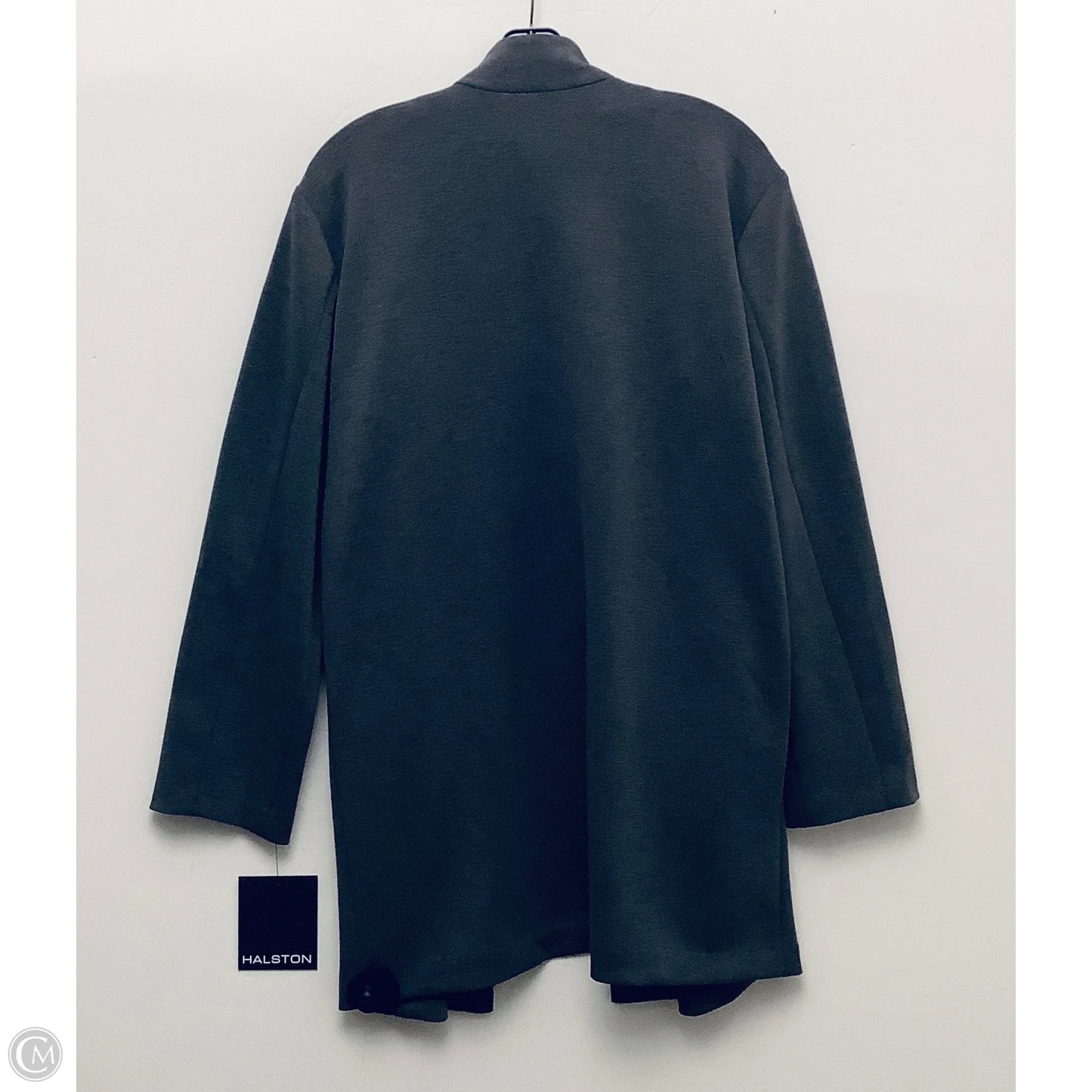 Sweater Cardigan Designer By Halston In Grey, Size: L