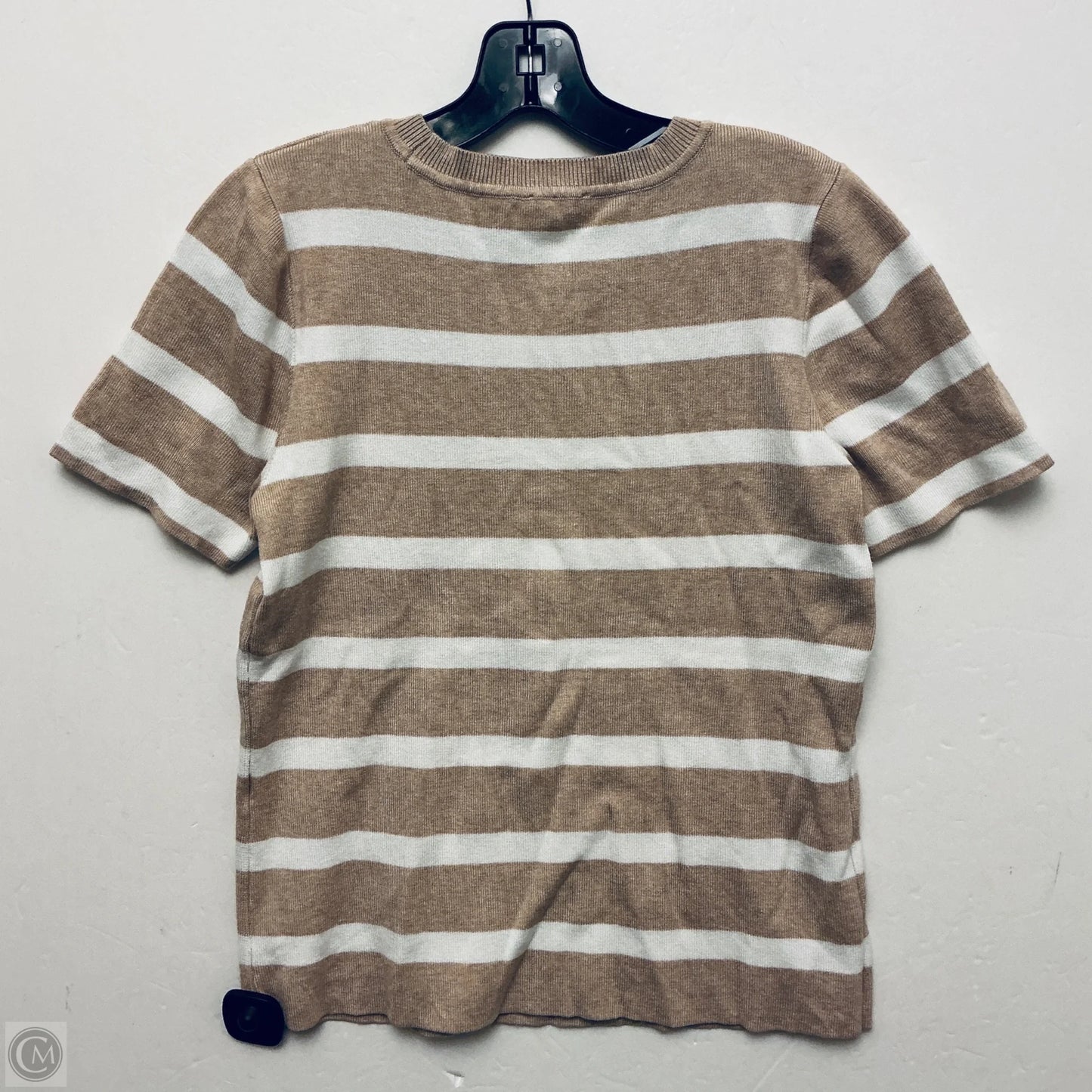 Top Short Sleeve By Cyrus In Striped Pattern, Size: M