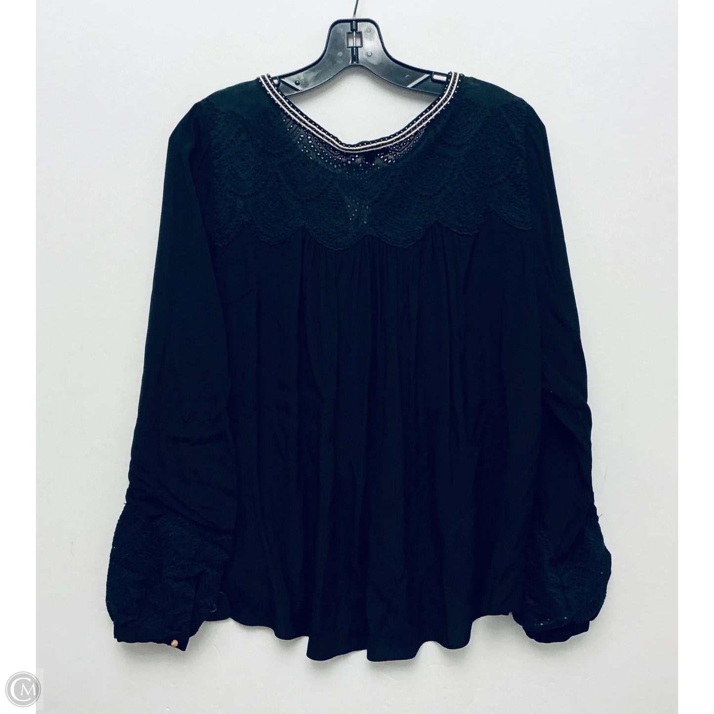 Top Long Sleeve By Hale Bob In Black, Size: M