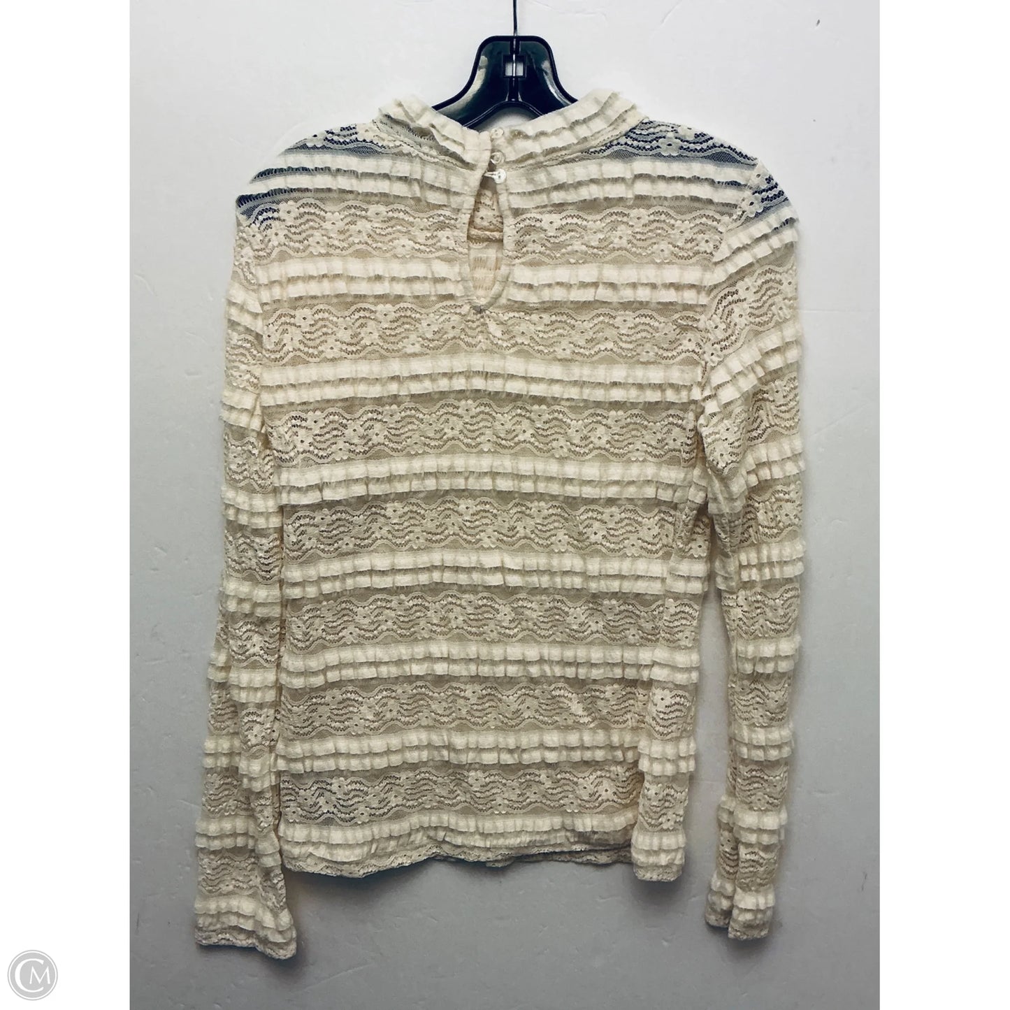 Top Long Sleeve By White Birch In Cream, Size: L