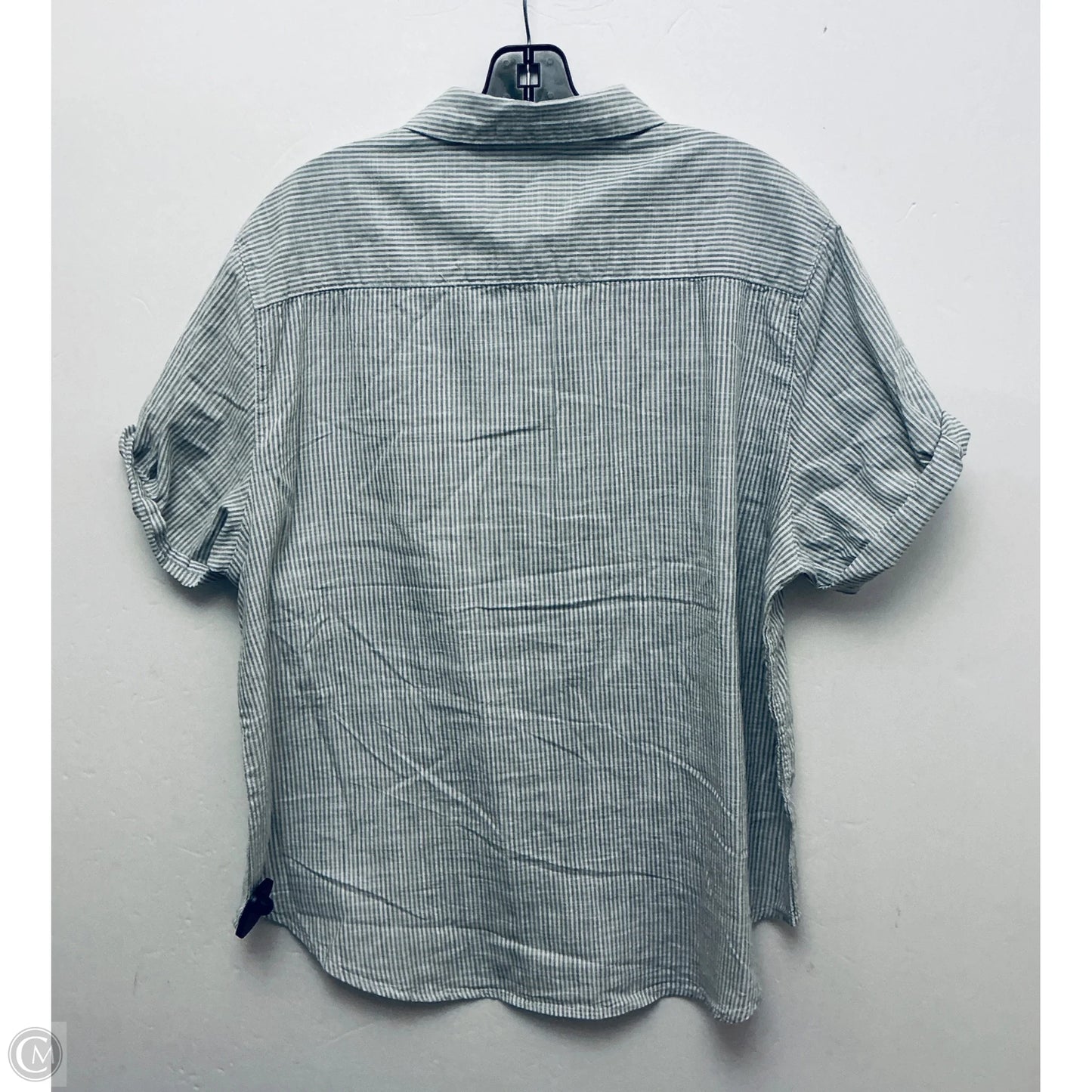 Top Short Sleeve By Cmc In Striped Pattern, Size: L