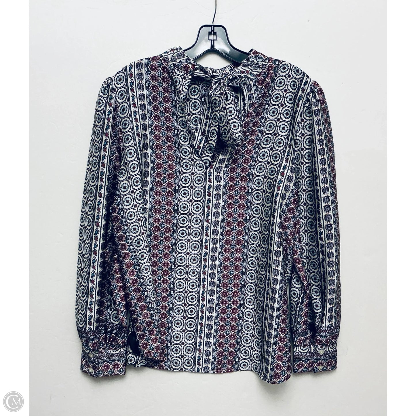 Top Long Sleeve By Loft In Multi-colored, Size: L