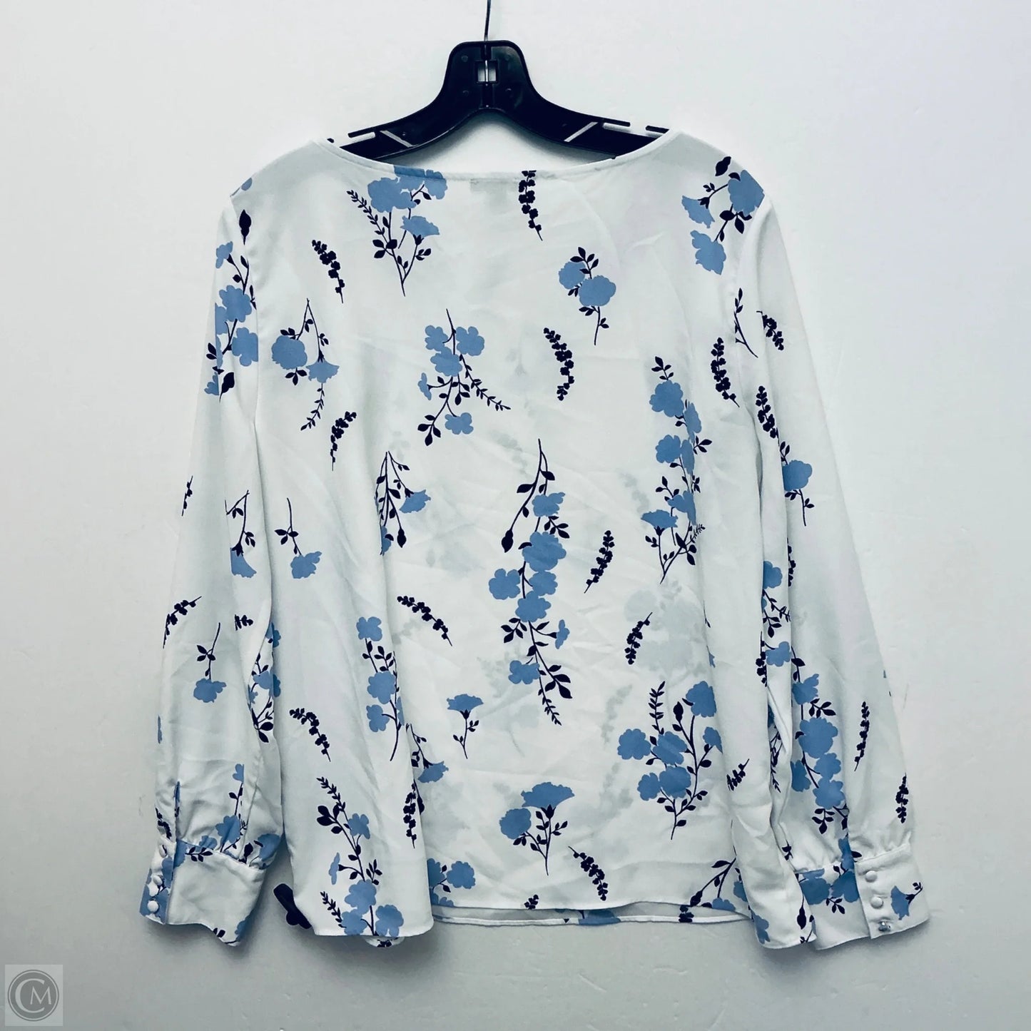 Top Long Sleeve By Ann Taylor In White, Size: L