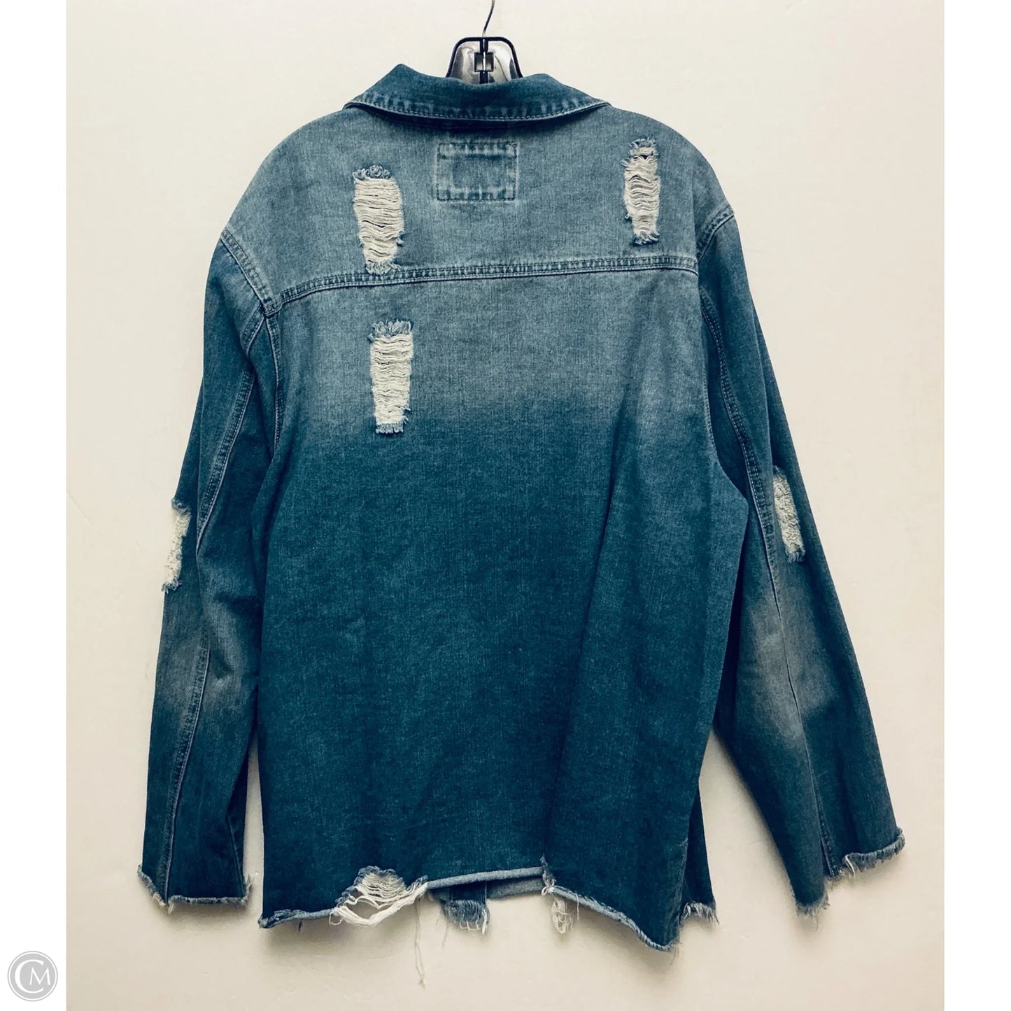 Jacket Denim By Chicsoul In Blue Denim, Size: 3x