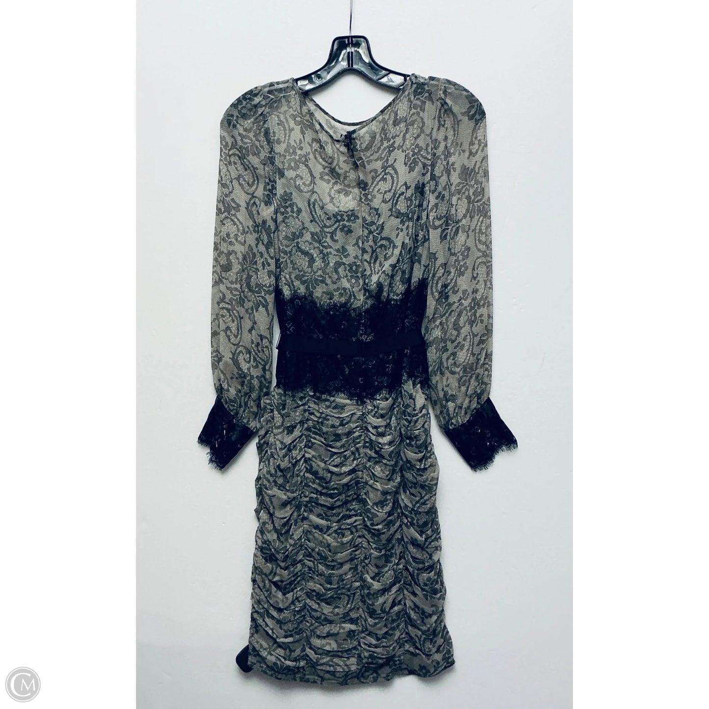 Dress Party Midi By Tadashi Shoji In Black & Tan, Size: 8
