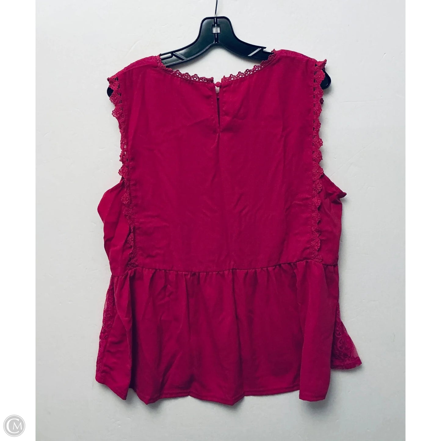 Top Sleeveless By Andree By Unit In Pink, Size: 1x
