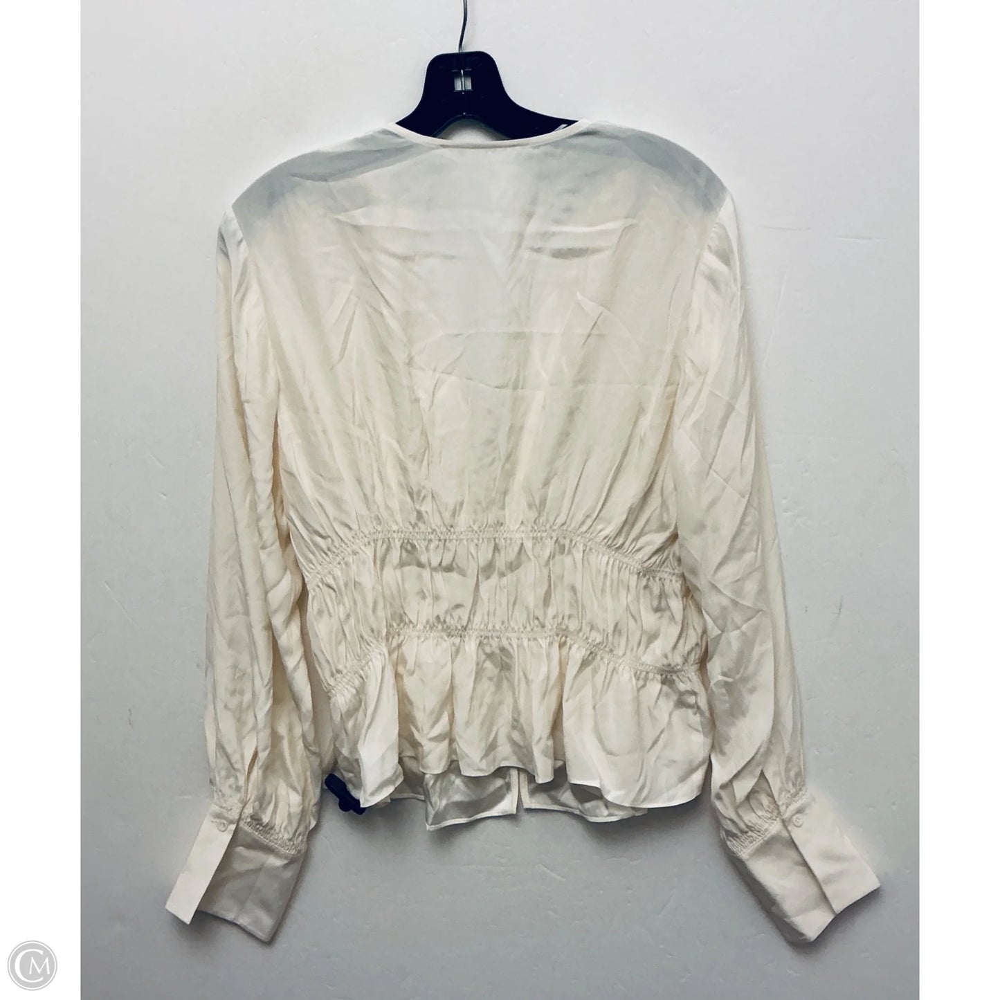 Top Long Sleeve By Frame In Ivory, Size: Xl