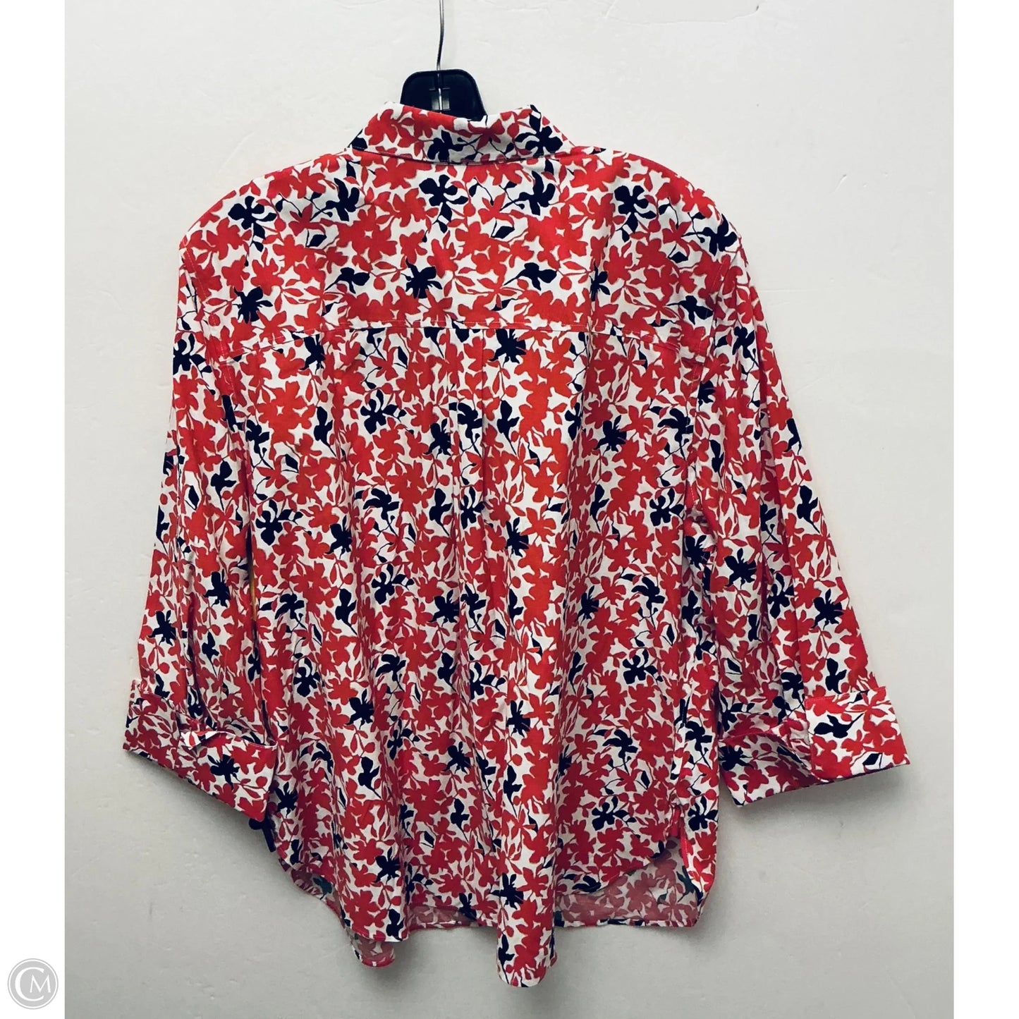 Top Short Sleeve By Chicos In Red, Size: Xxl