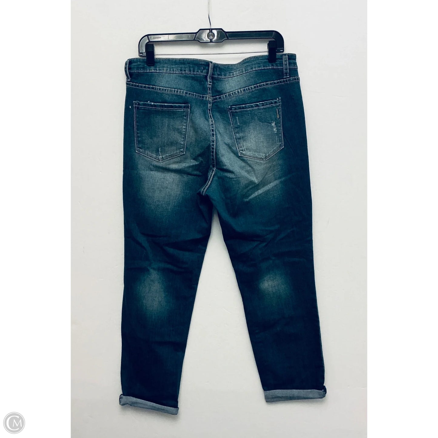 Jeans Boyfriend By Vintage America In Blue Denim, Size: 12