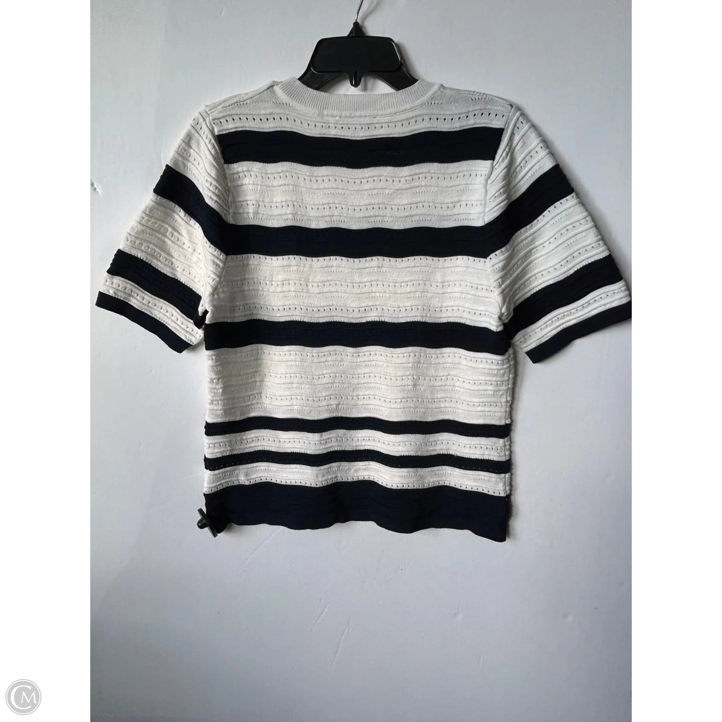 Top Short Sleeve By Nanette By Nanette Lepore In Striped Pattern, Size: L
