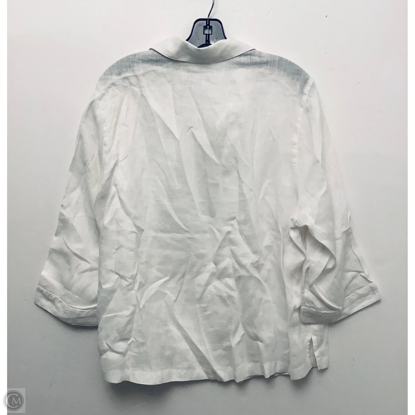Top Long Sleeve By Sigrid Olsen In White, Size: 1x
