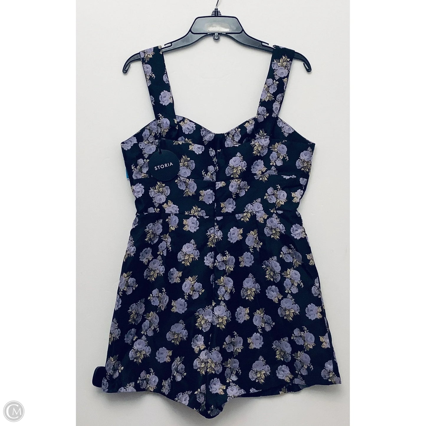 Romper By Storia In Black & Purple, Size: L