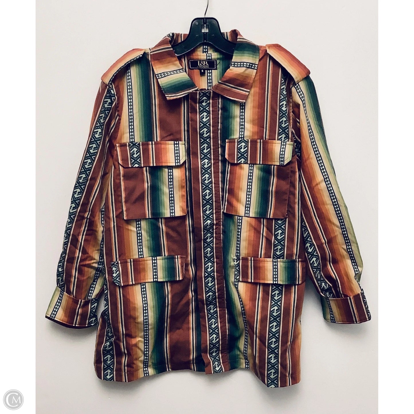 Jacket Shirt By Cmc In Multi-colored, Size: S