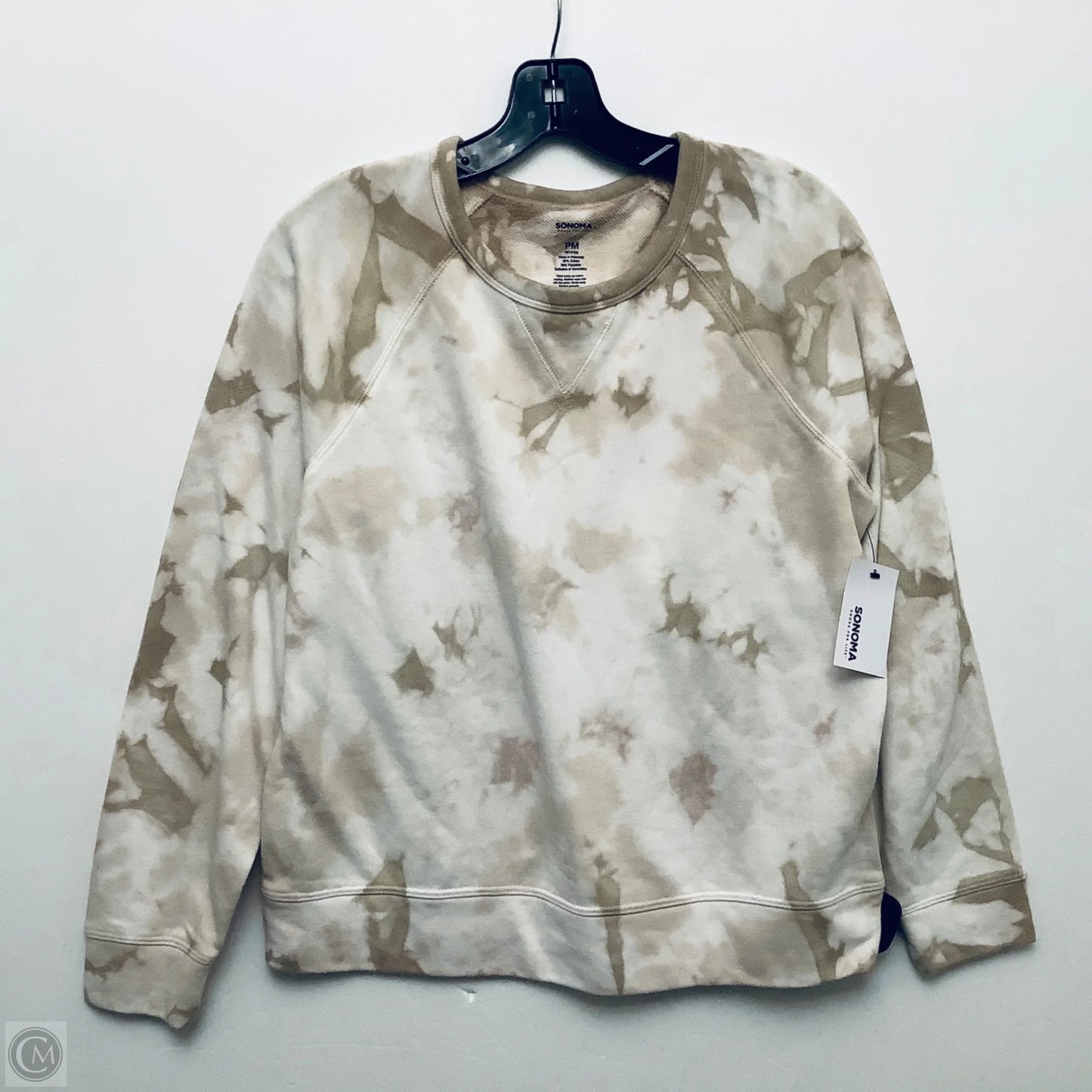 Sweatshirt Crewneck By Sonoma In Tan & White, Size: Mp