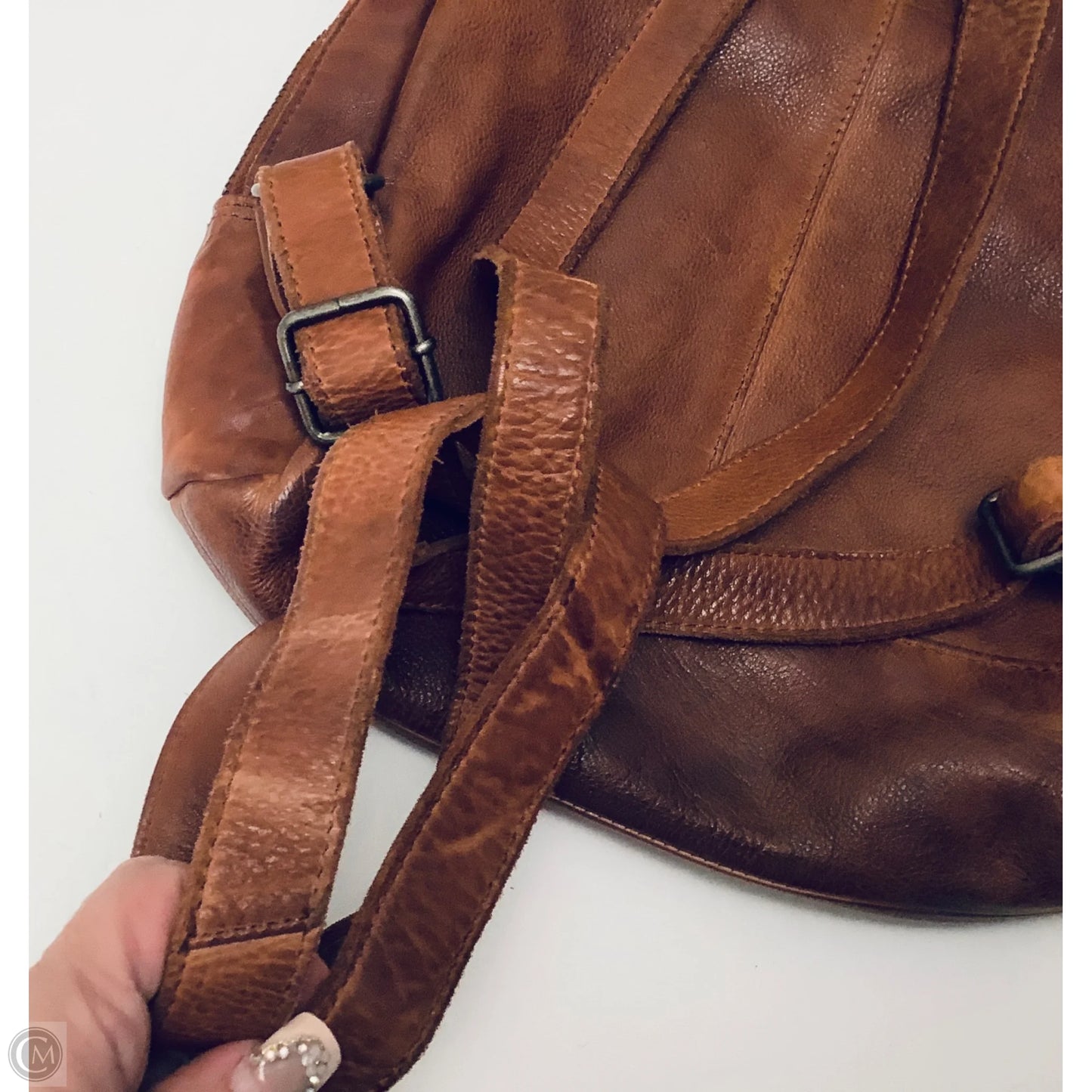 Backpack Leather By Clothes Mentor, Size: Medium