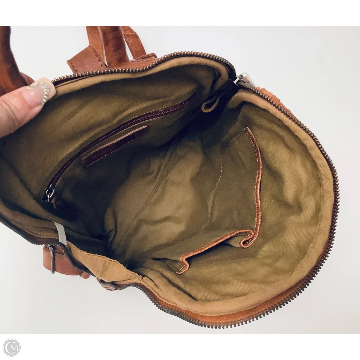 Backpack Leather By Clothes Mentor, Size: Medium