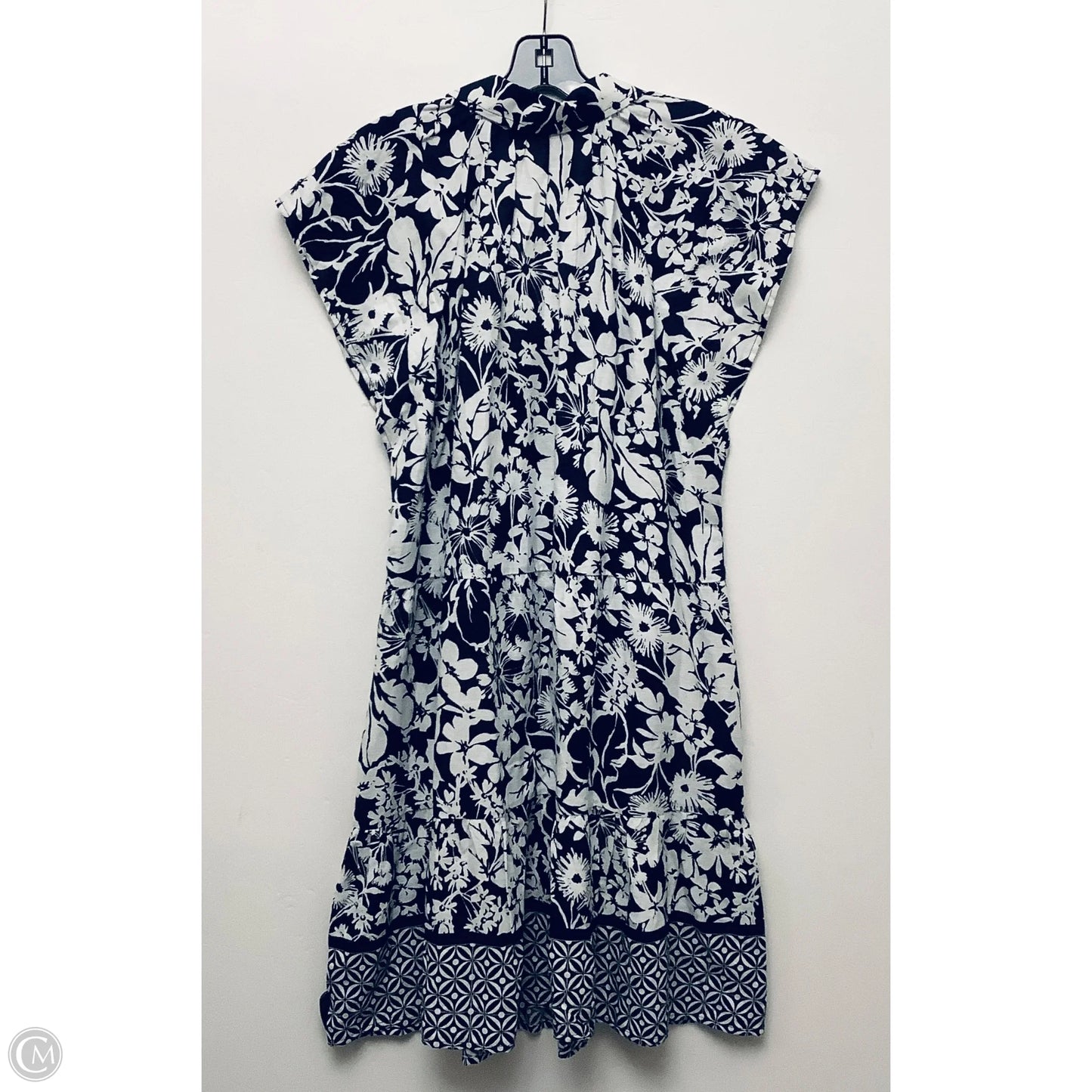 Dress Casual Midi By Tommy Hilfiger In Black & White, Size: M