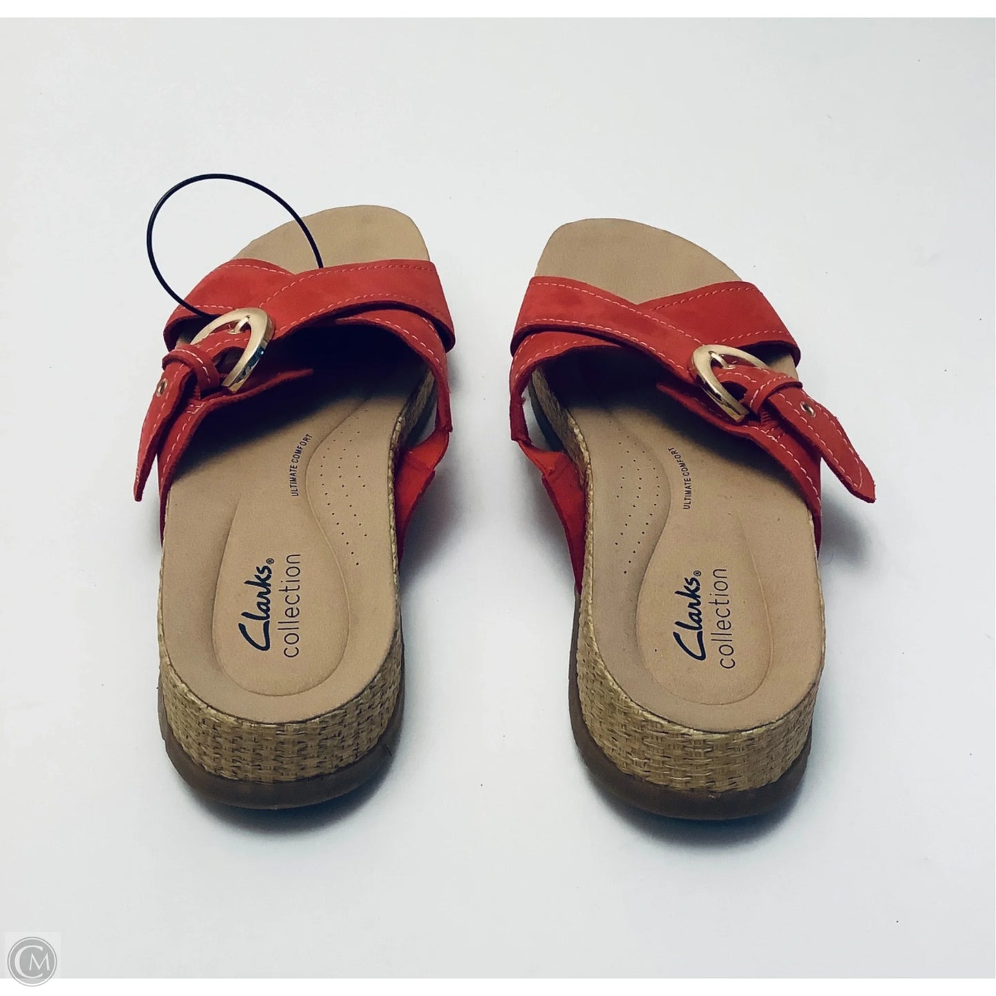 Sandals Flats By Clarks In Red, Size: 9