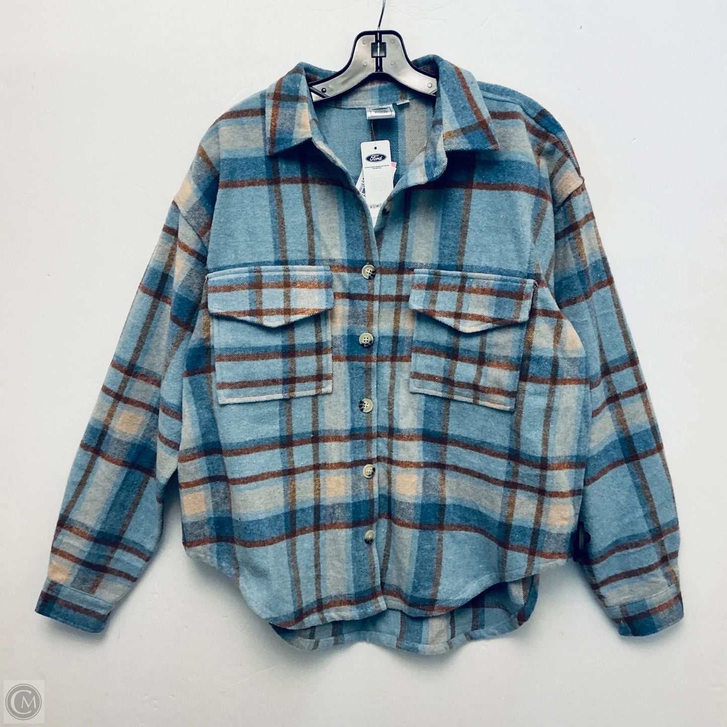 Jacket Shirt By Cmc In Blue, Size: M